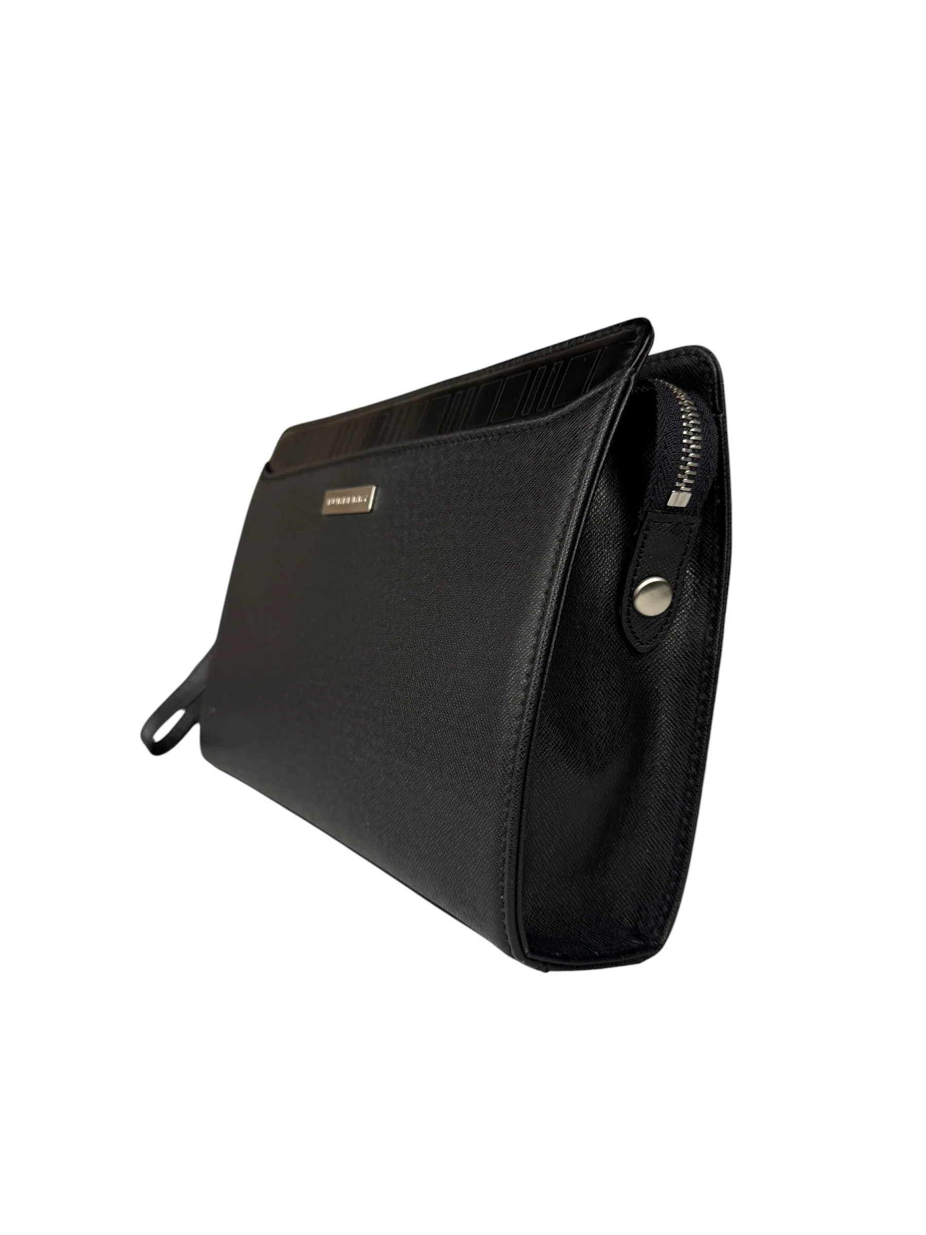 Burberry Black Leather Zip Clutch Pouch - Image 7