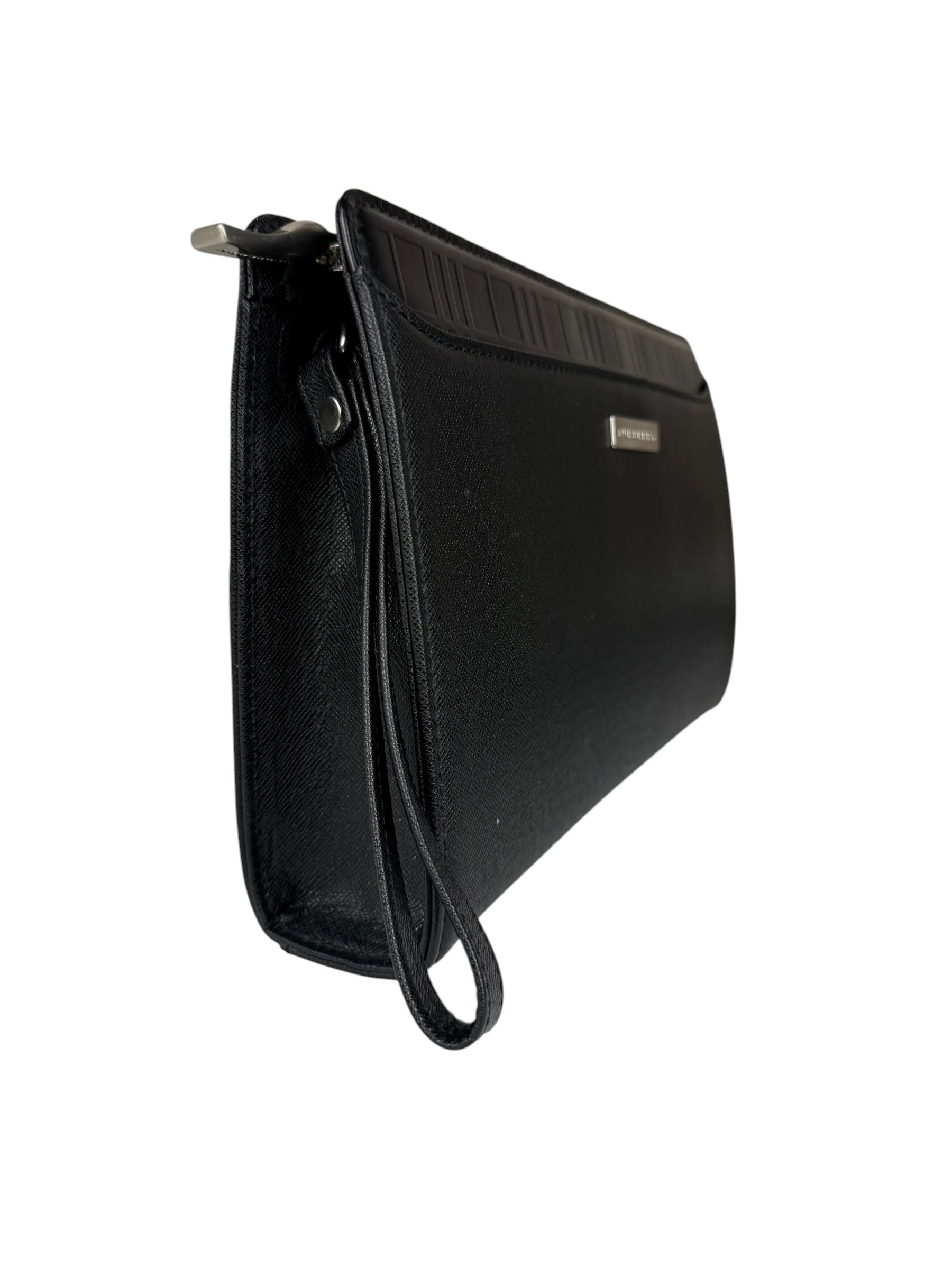 Burberry Black Leather Zip Clutch Pouch - Image 8