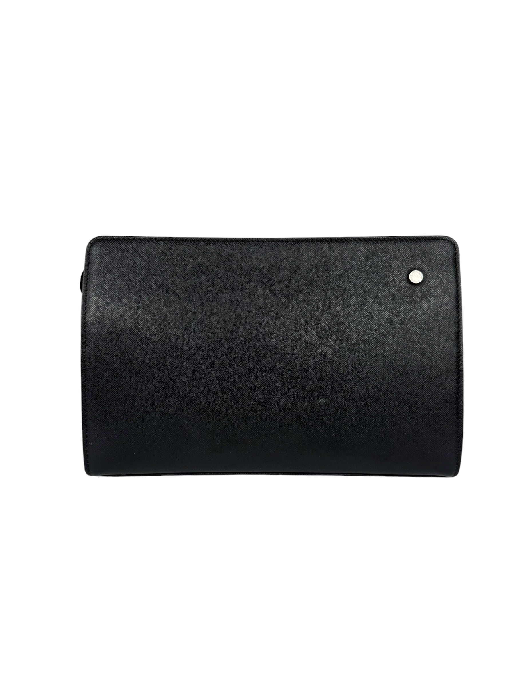 Burberry Black Leather Zip Clutch Pouch - Image 9