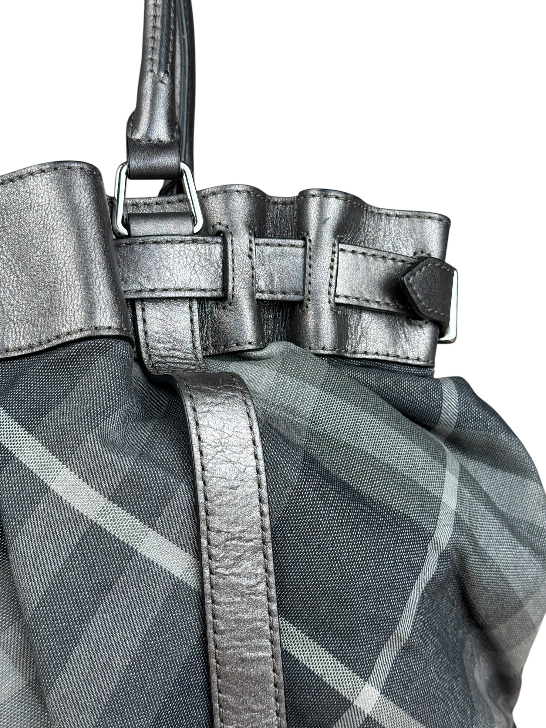 Burberry Vintage Grey Nova Check Shoulder Bag - Image 3
