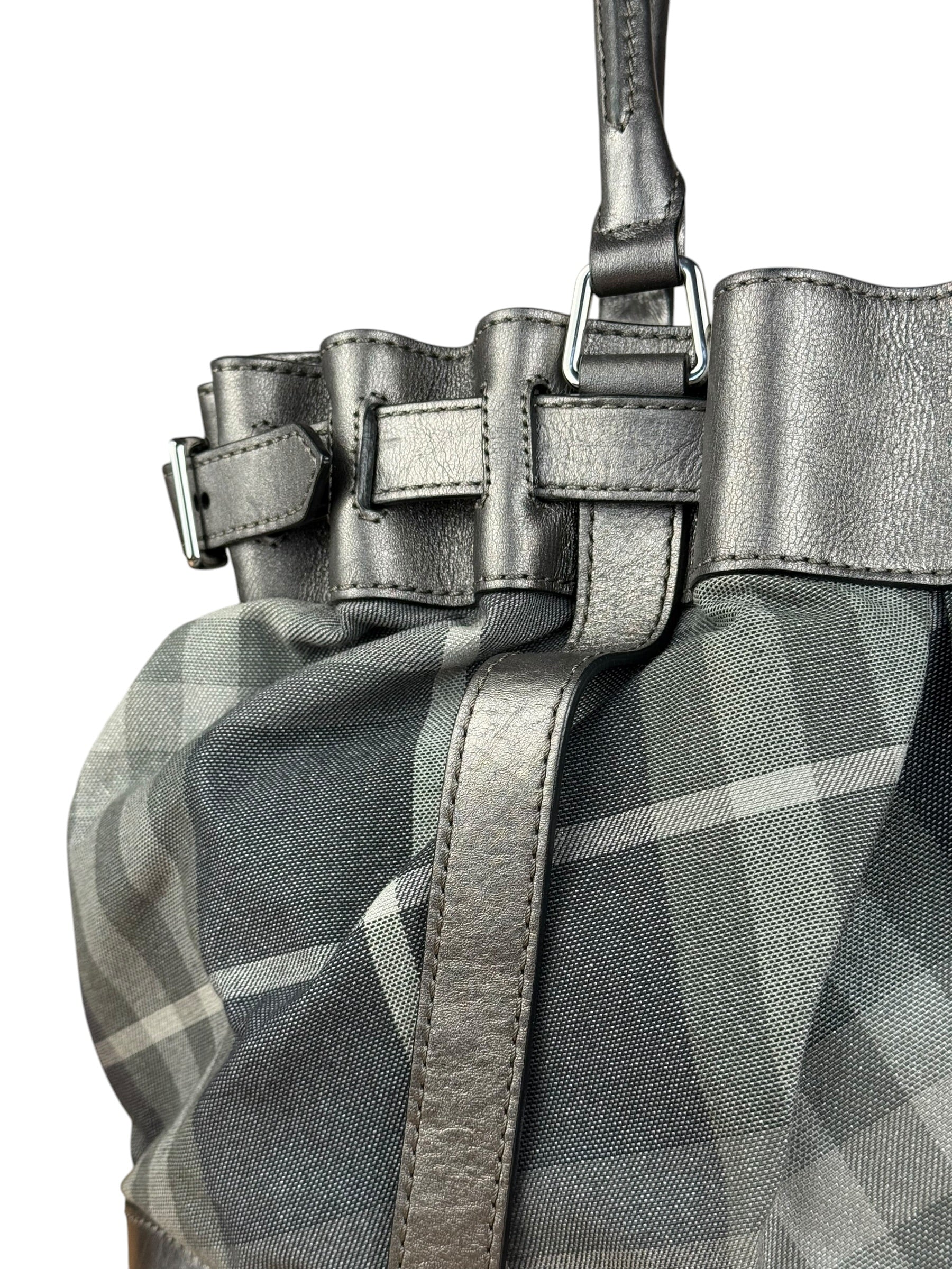 Burberry Vintage Grey Nova Check Shoulder Bag - Image 5