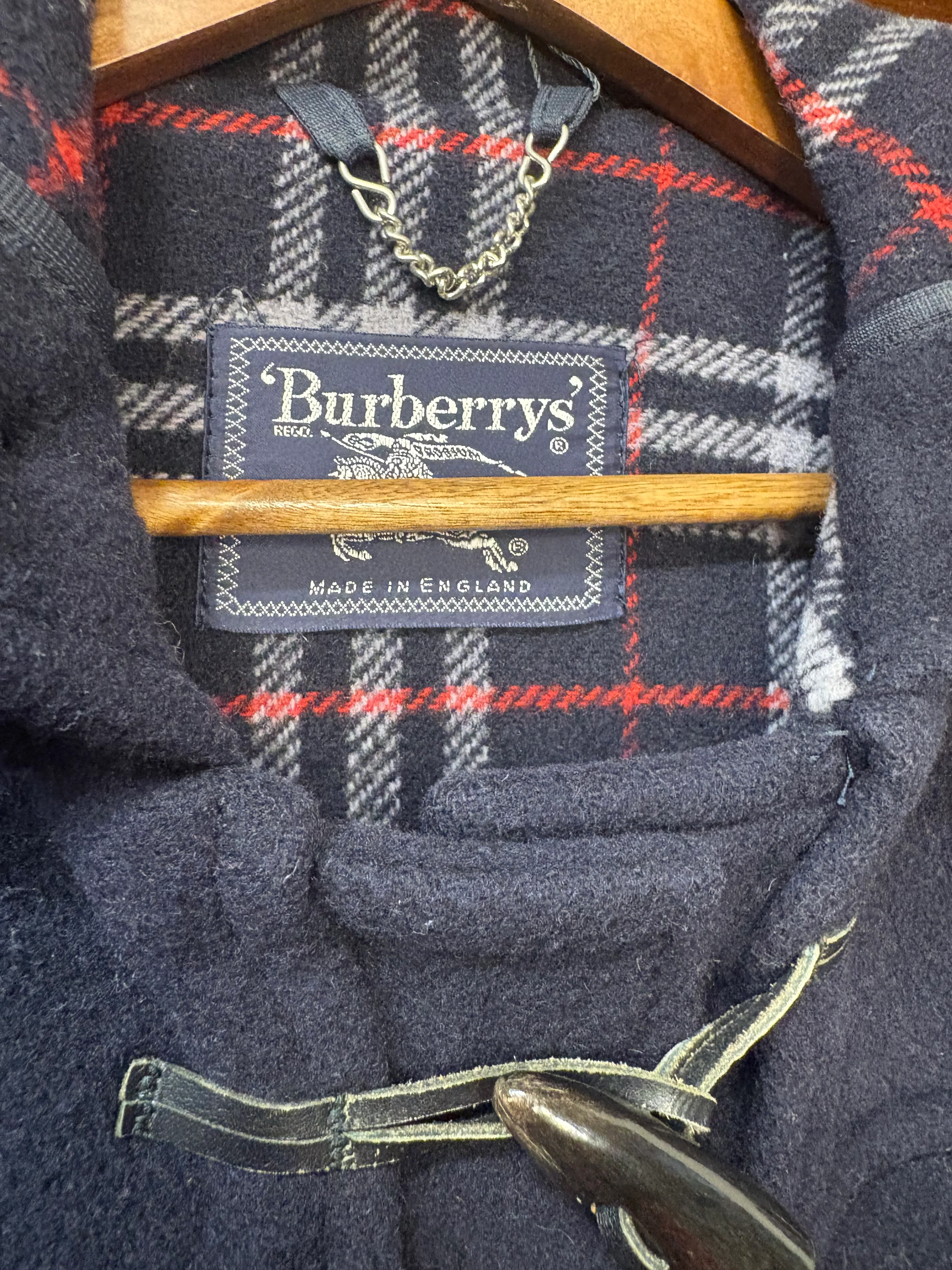 Burberry Vintage Navy Wool Long Coat - Image 3