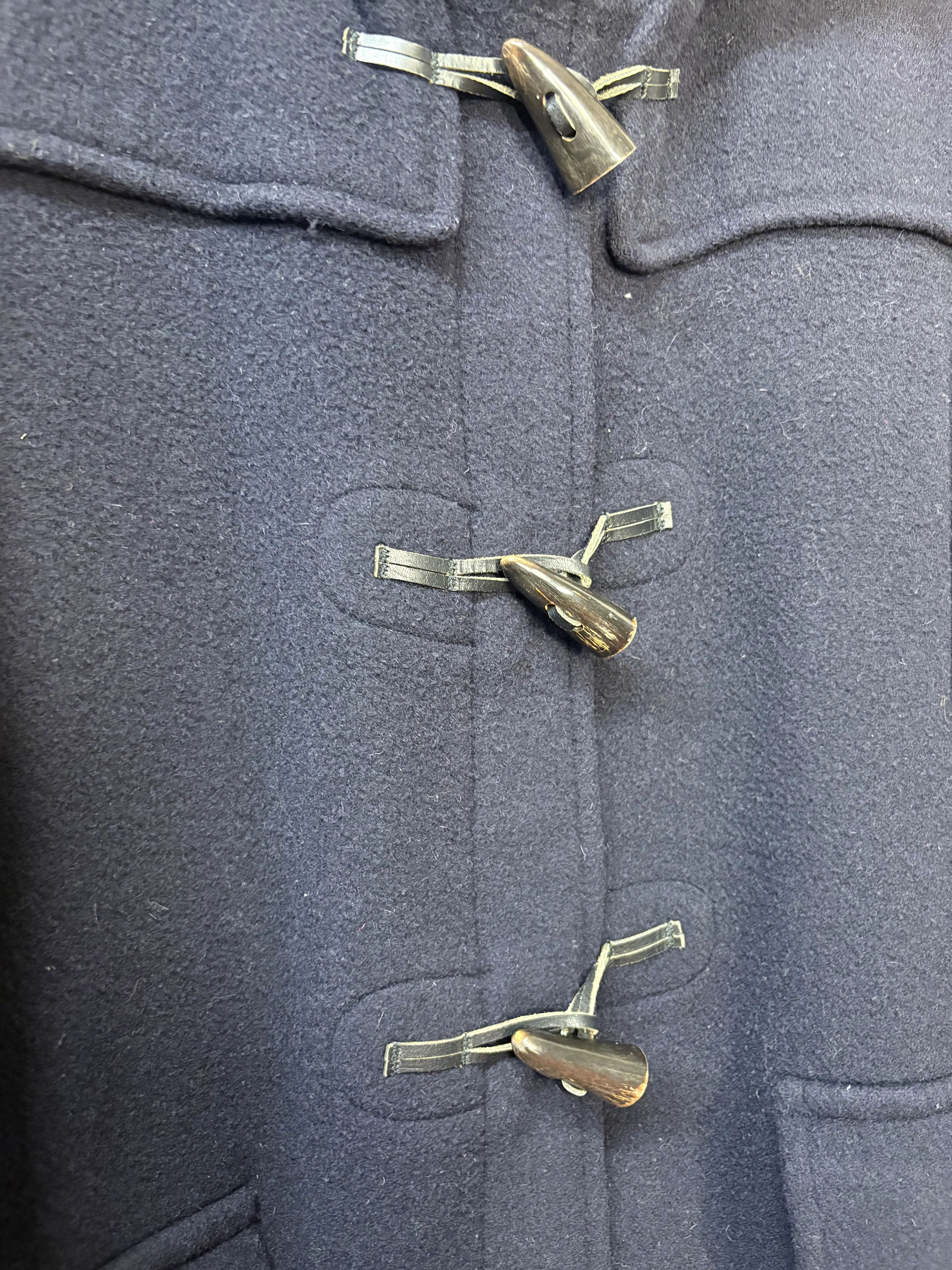 Burberry Vintage Navy Wool Long Coat - Image 4