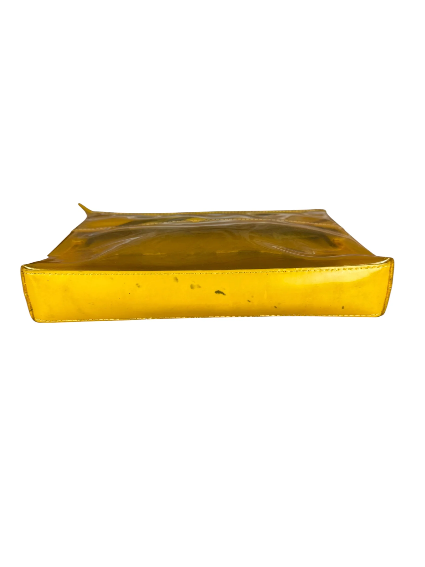 Burberry Yellow Vinyl Check Cosmetic Pouch - Image 7