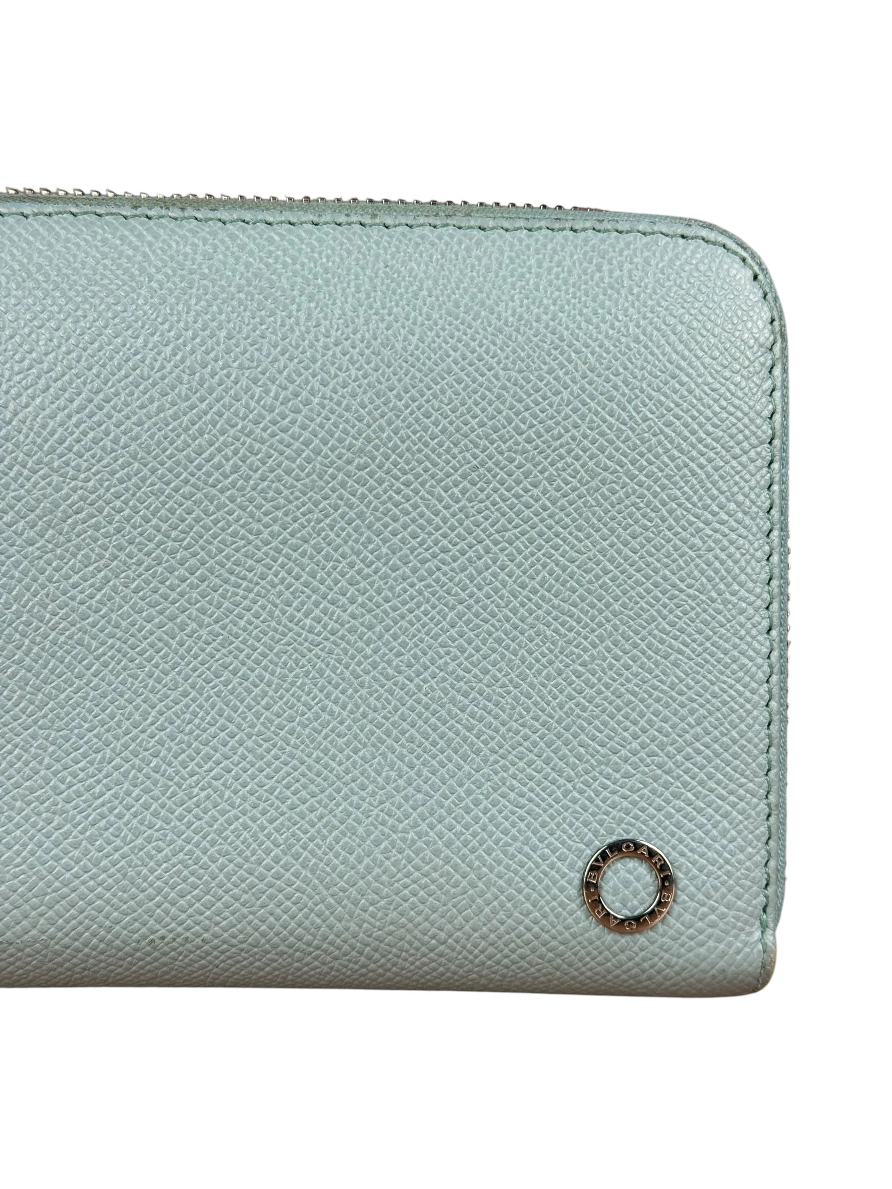 Bvlgari Blue Leather Long Zippy Wallet - Image 2