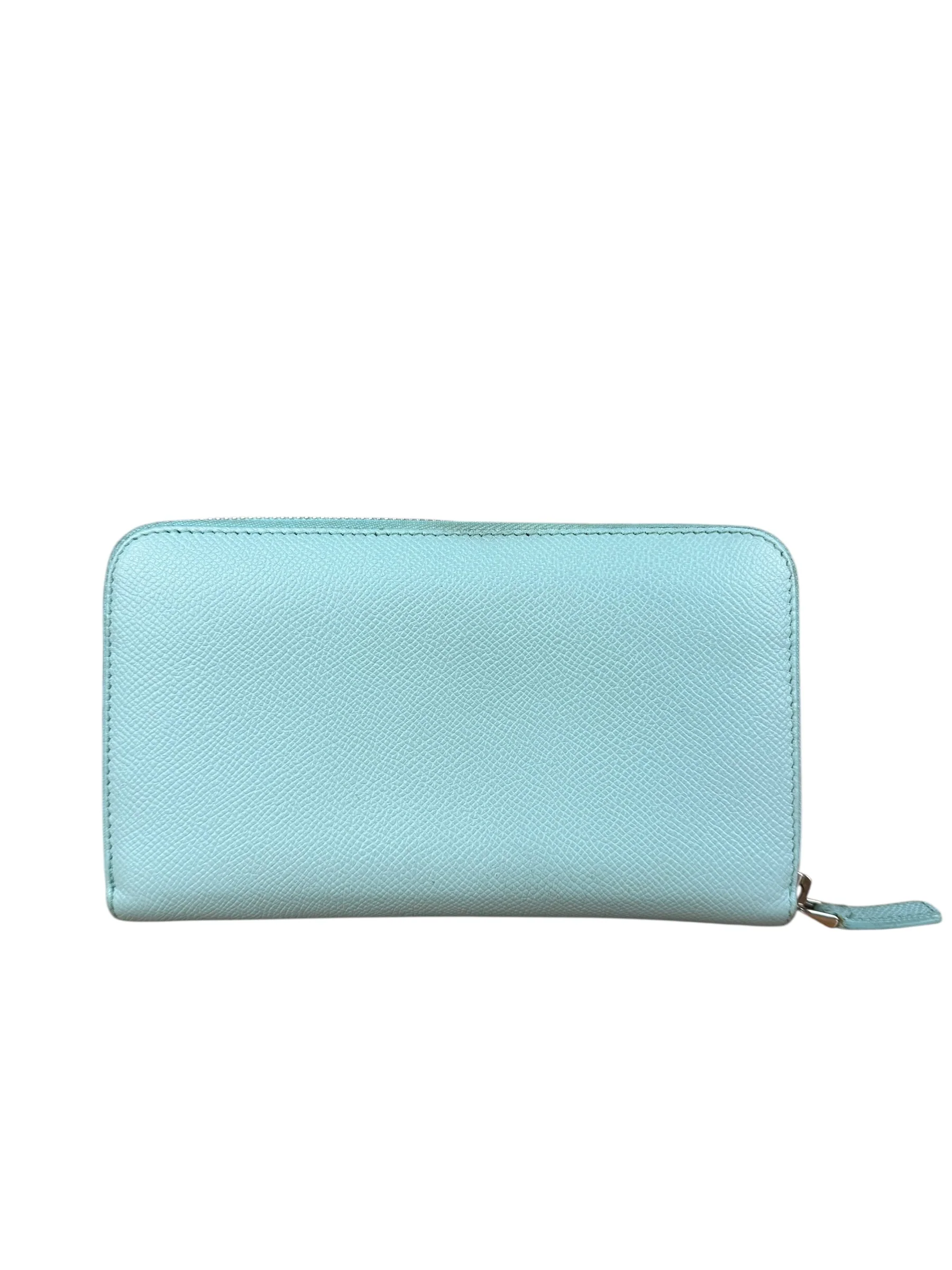 Bvlgari Blue Leather Long Zippy Wallet - Image 8