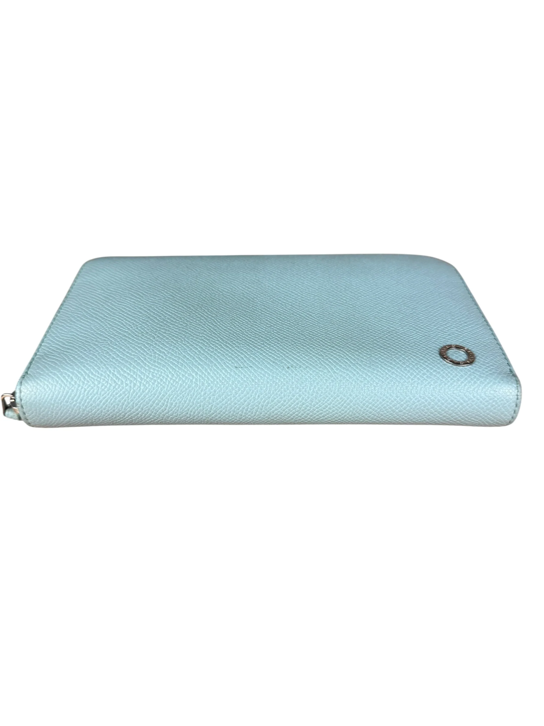 Bvlgari Blue Leather Long Zippy Wallet - Image 9