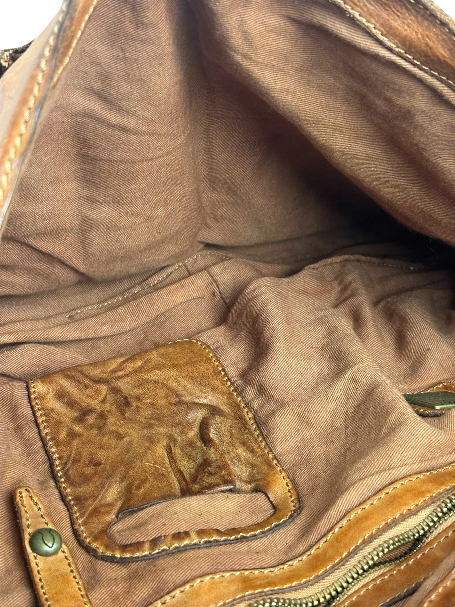 Campomaggi Brown Leather Messenger Bag - Image 10