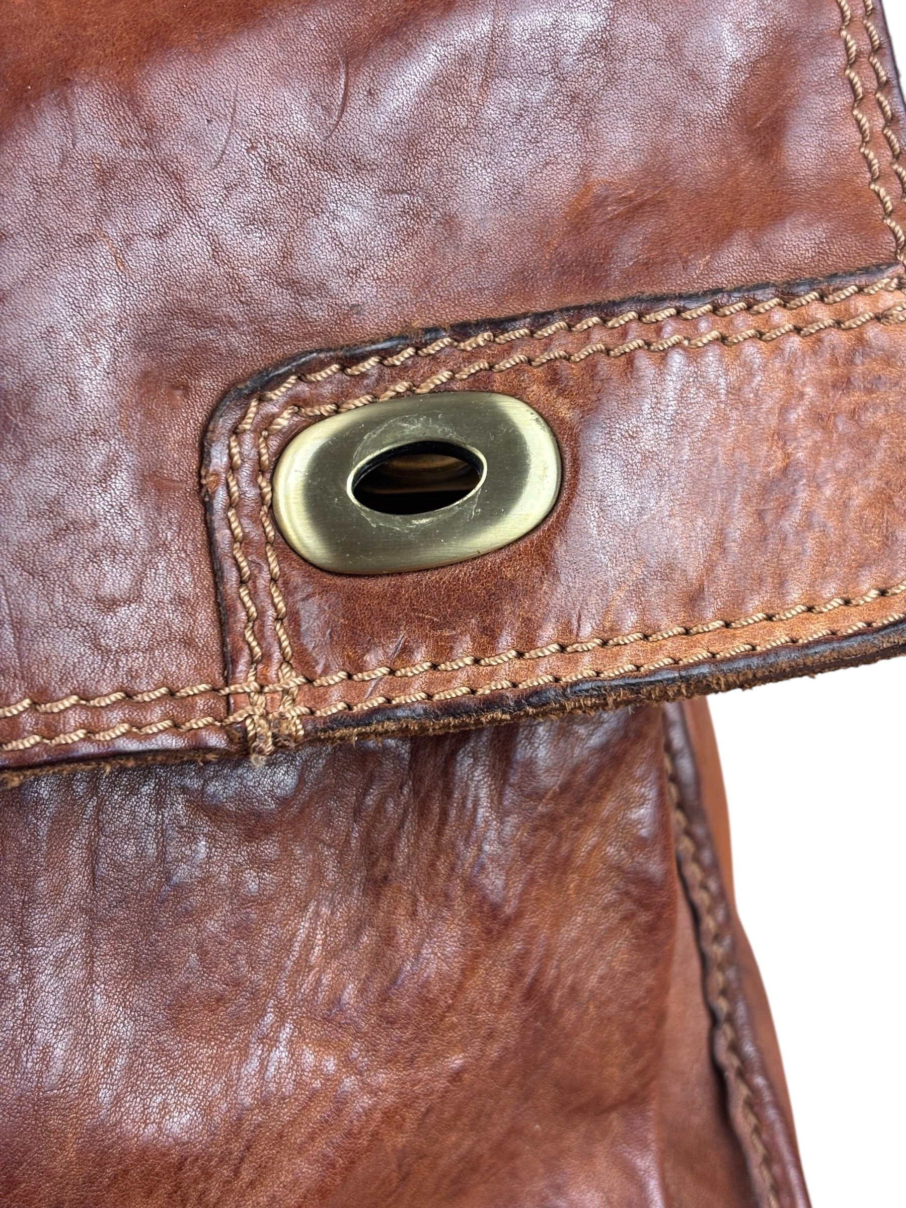 Campomaggi Brown Leather Messenger Bag - Image 11