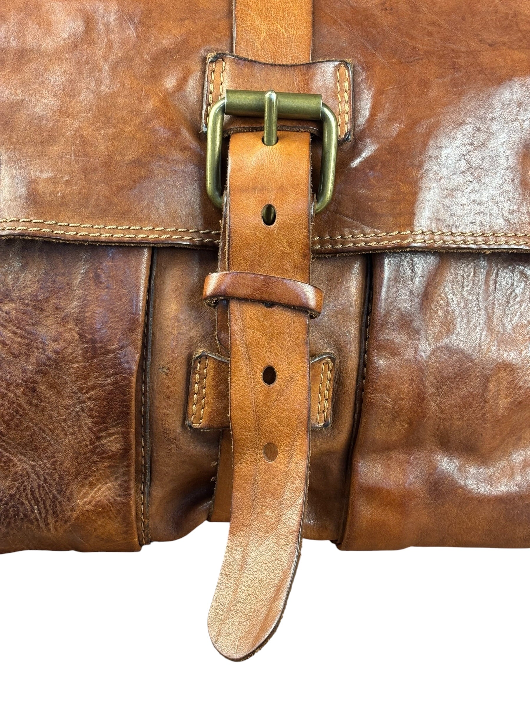 Campomaggi Brown Leather Messenger Bag - Image 12