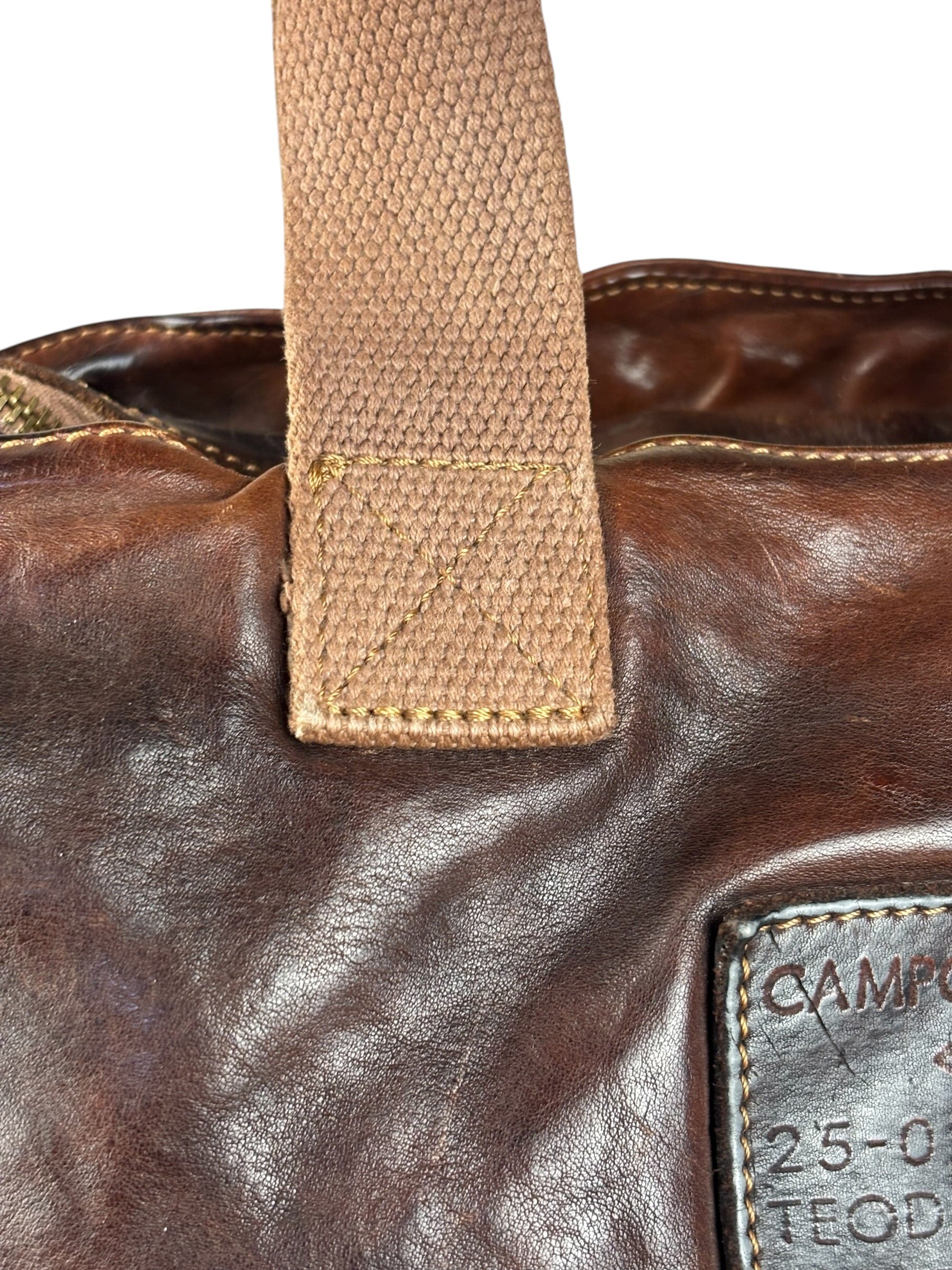 Campomaggi Dark Brown Leather 2 Way Tote - Image 13