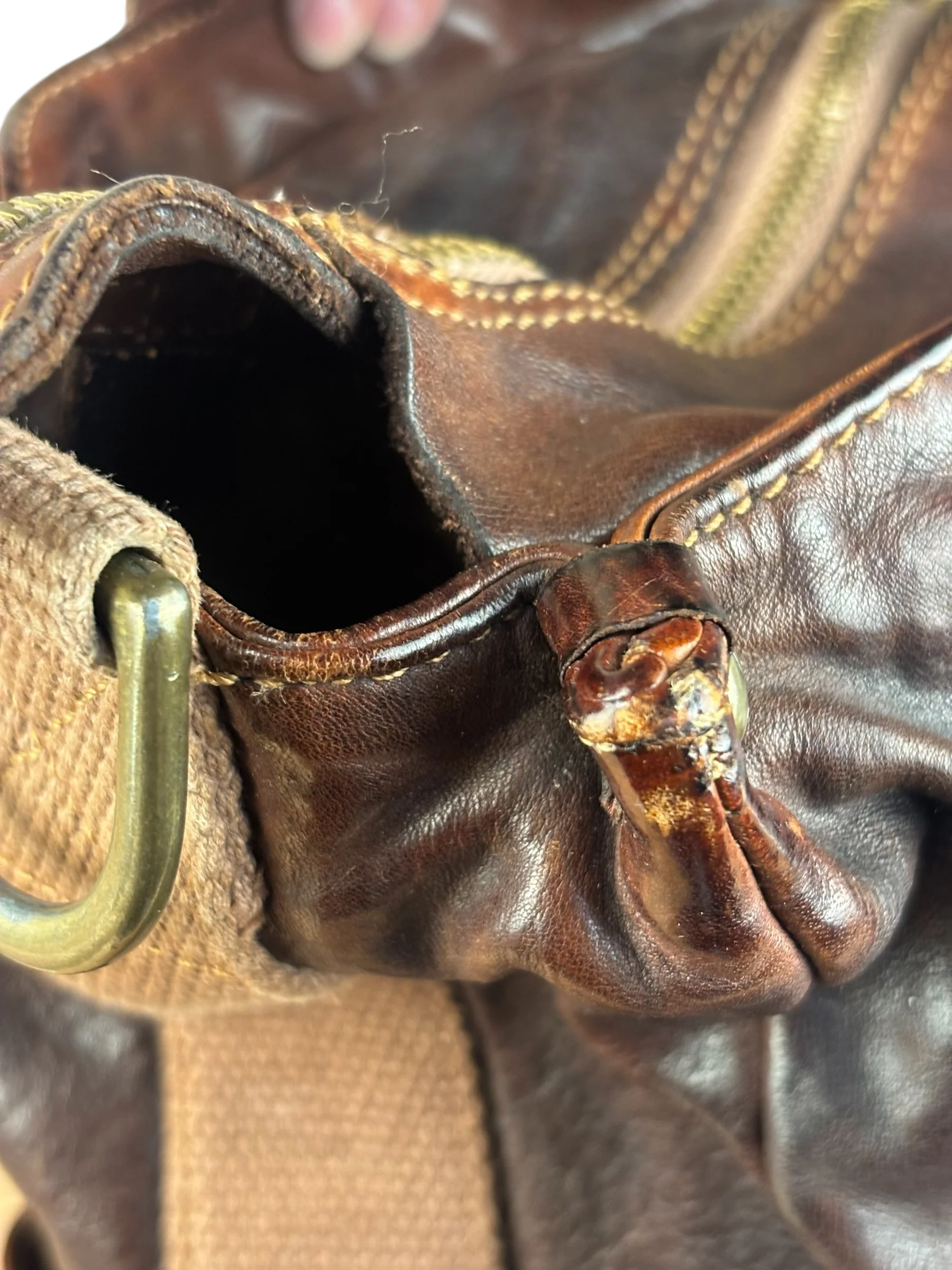 Campomaggi Dark Brown Leather 2 Way Tote - Image 23