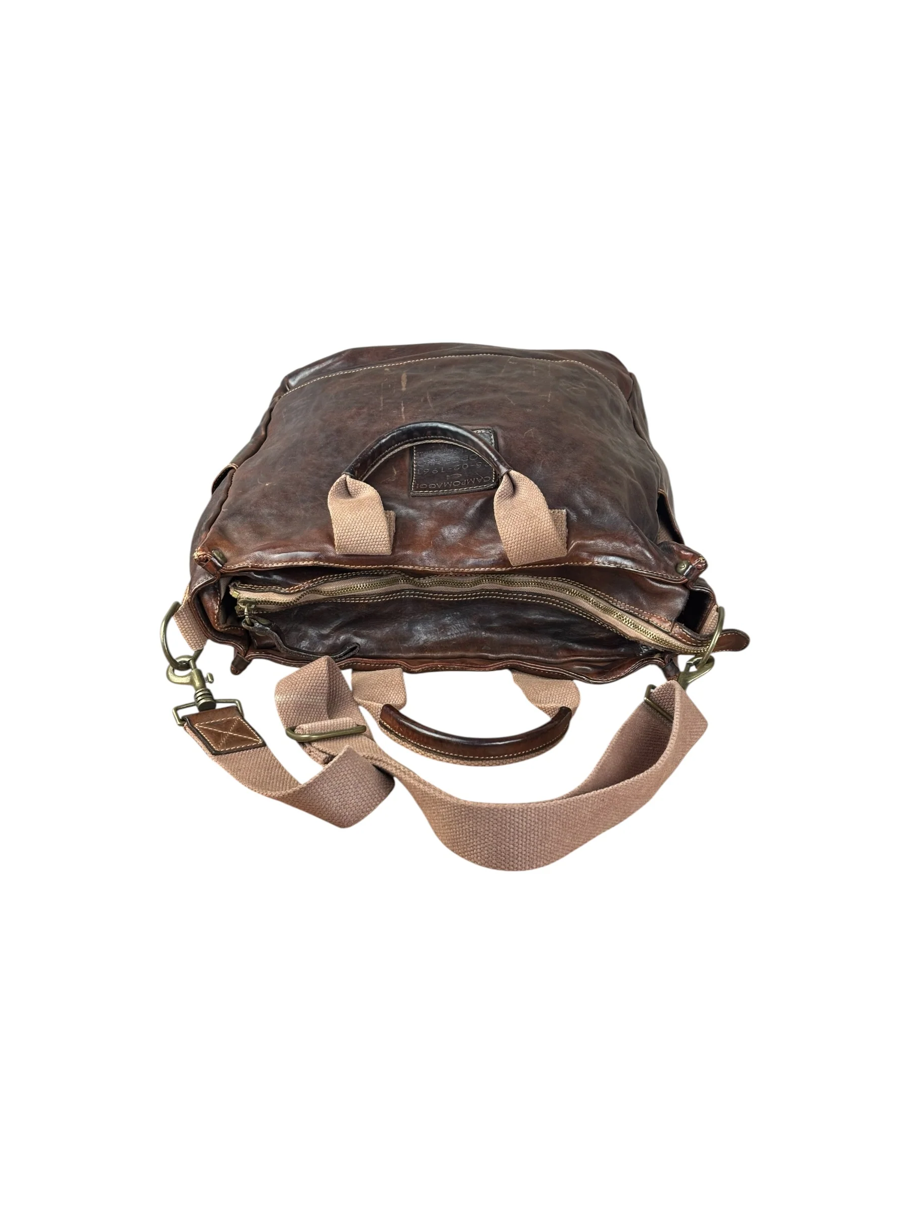 Campomaggi Dark Brown Leather 2 Way Tote - Image 3