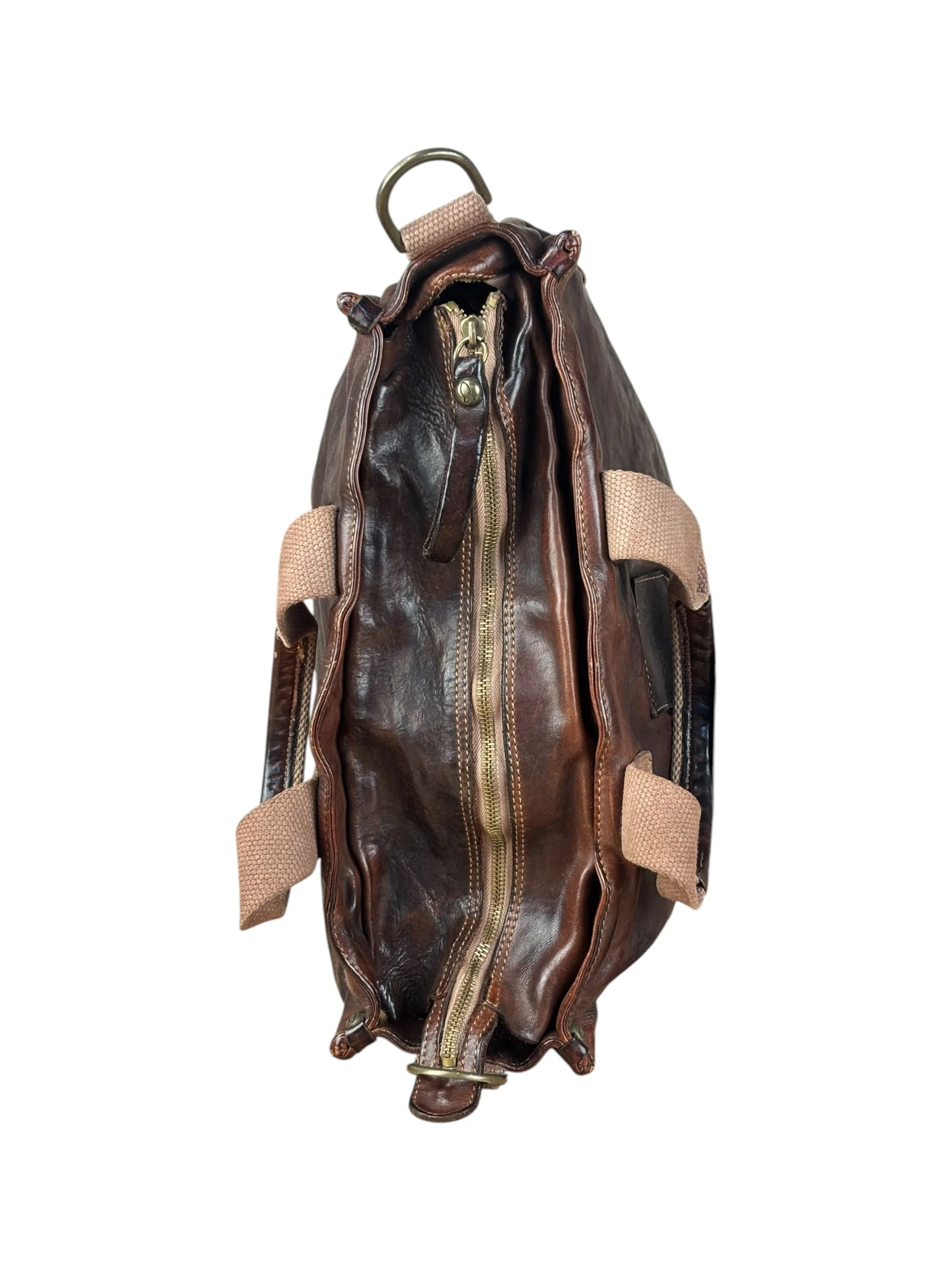 Campomaggi Dark Brown Leather 2 Way Tote - Image 4
