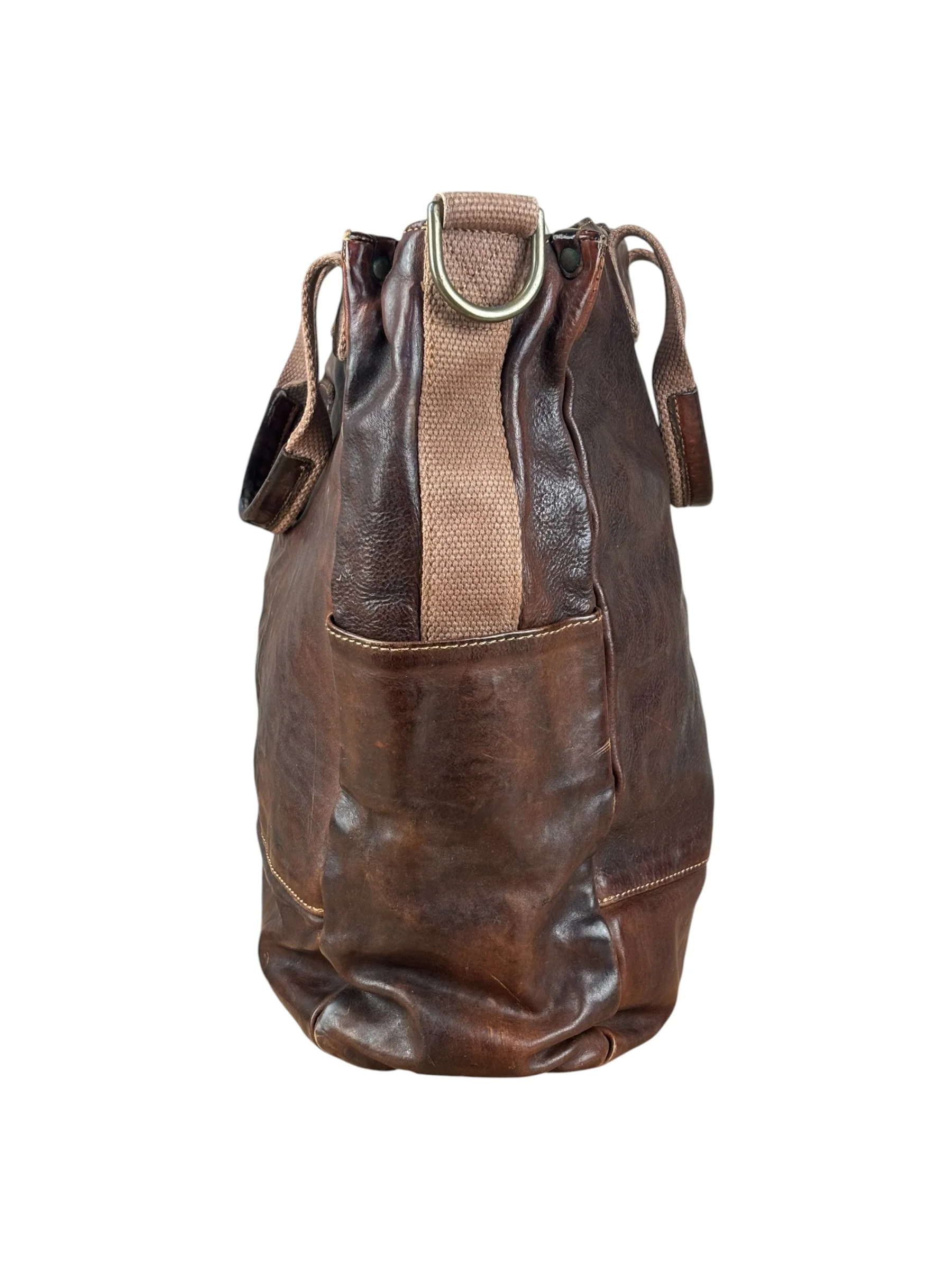 Campomaggi Dark Brown Leather 2 Way Tote - Image 6
