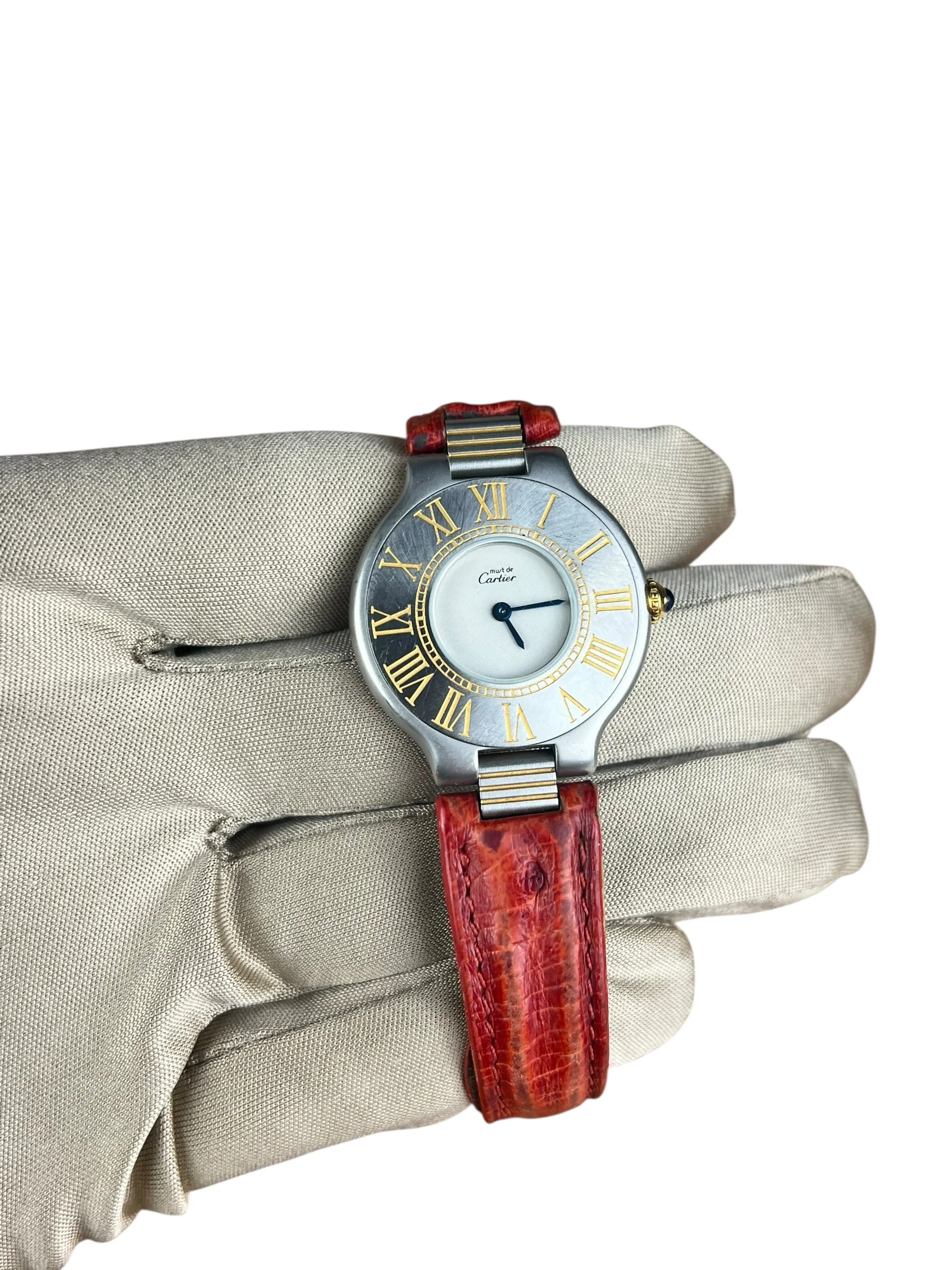 Cartier Must De 21 Red Leather Strap - Image 13
