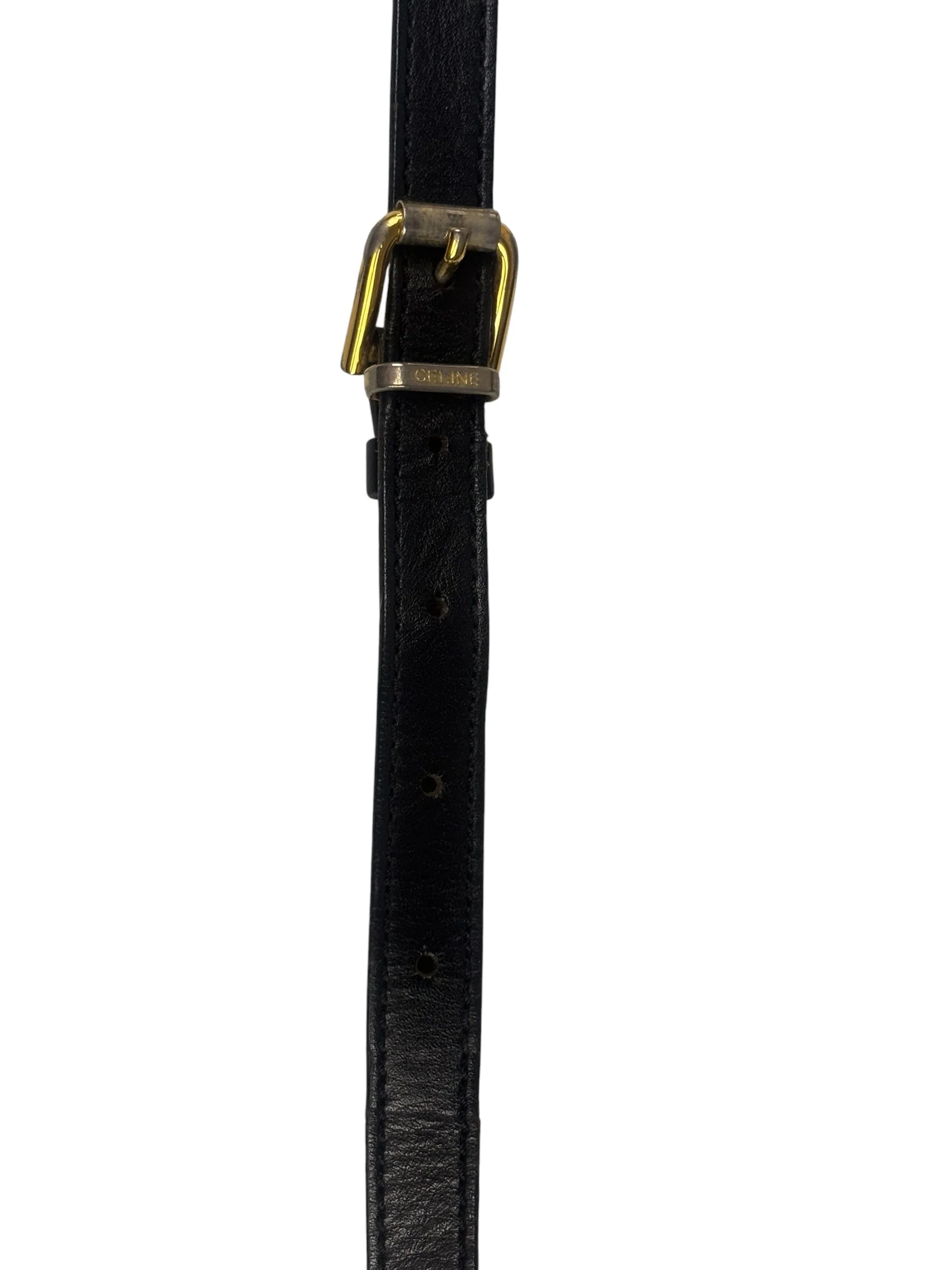 Celine Coated Canvas Stripped Macadam Crossbody - Image 19