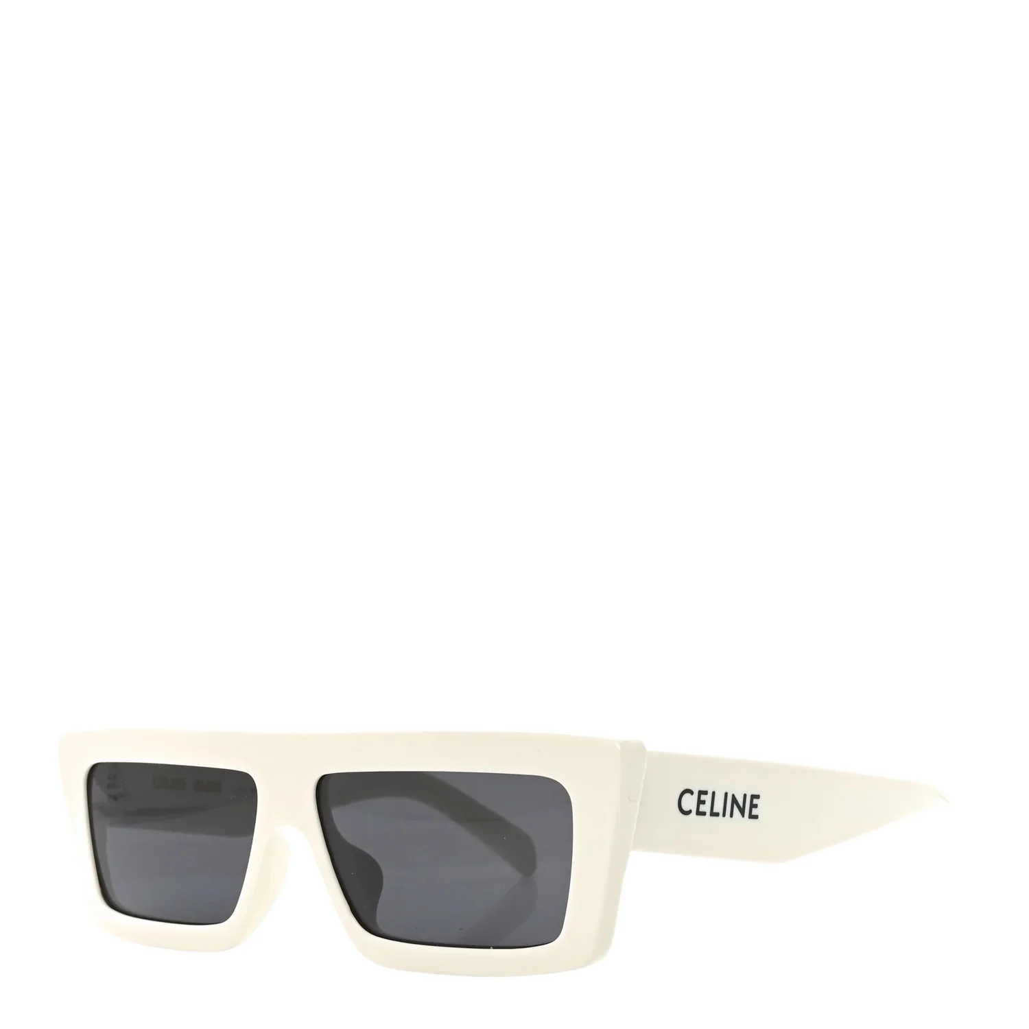 Celine Monochroms White Rectangular Sunglasses - Image 3