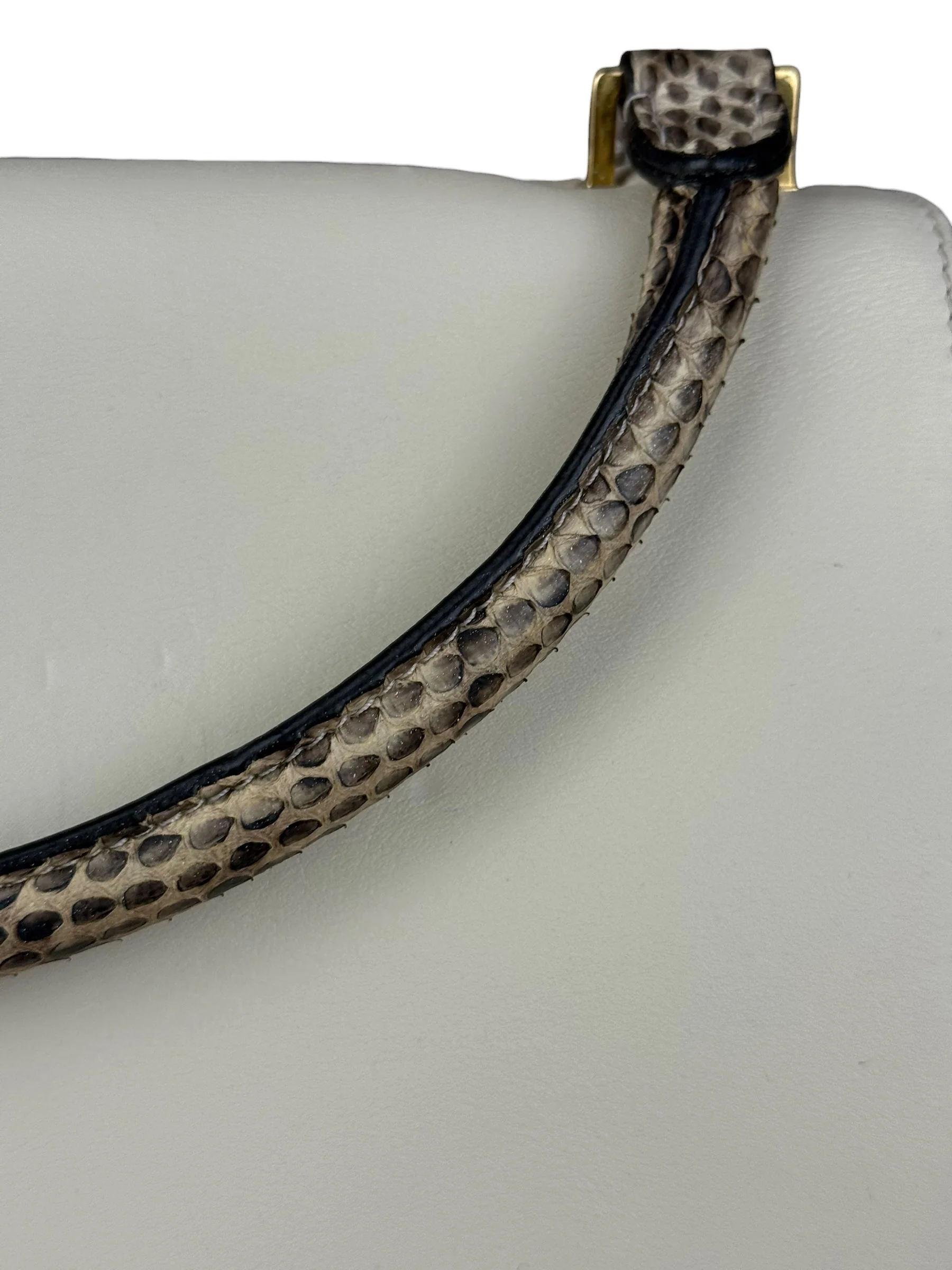Celine Trapeze Leather 2Way Python Handle Handbag - Image 17
