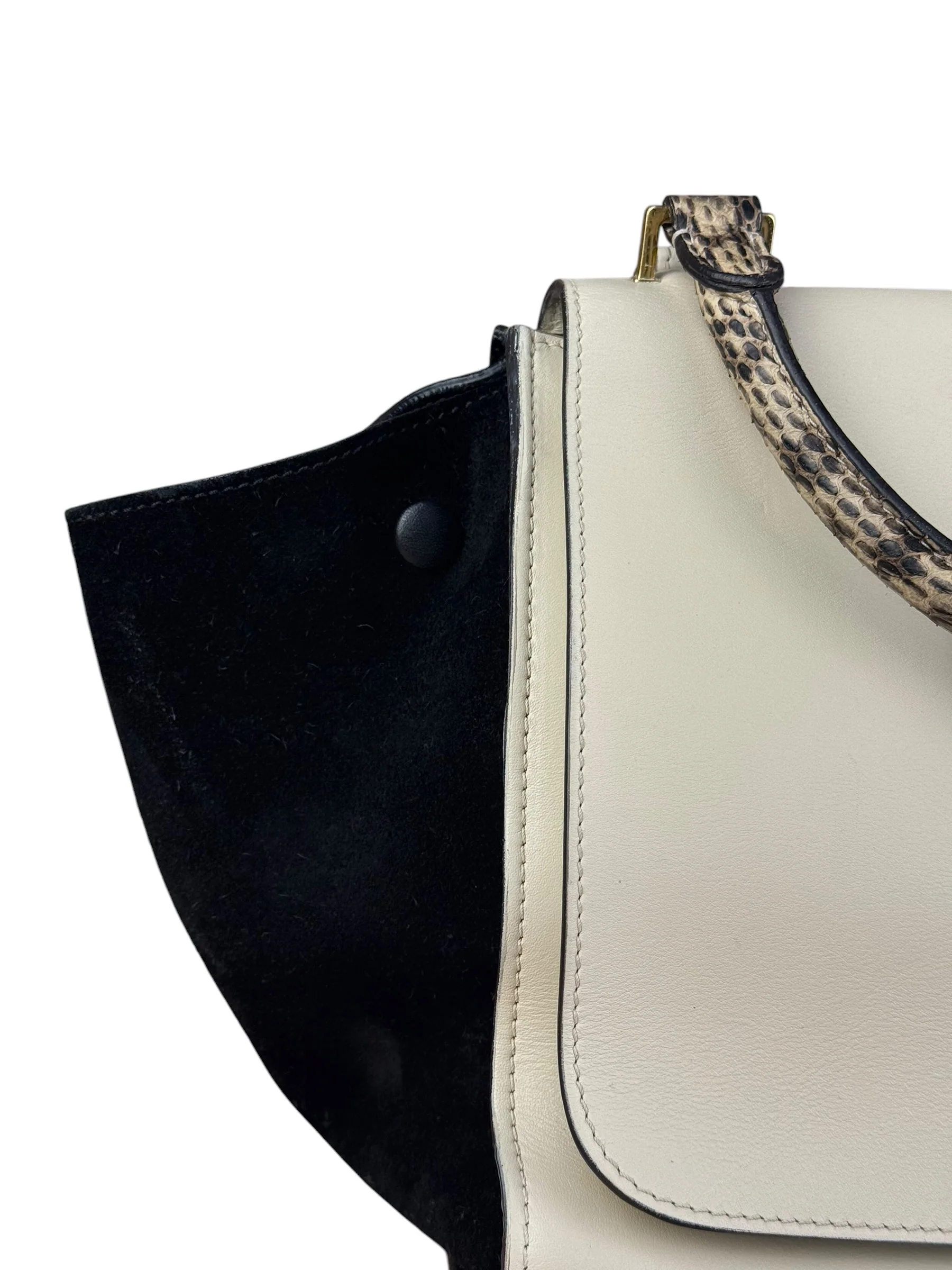 Celine Trapeze Leather 2Way Python Handle Handbag - Image 5