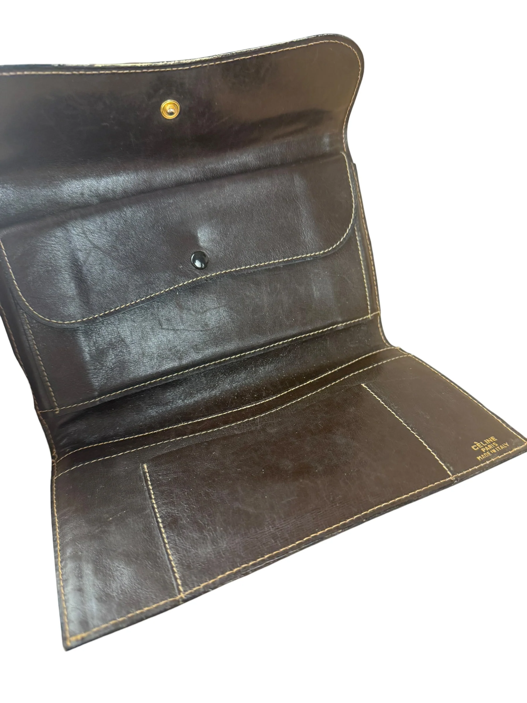 Celine Vintage Canvas Snap Trifold Wallet - Image 16