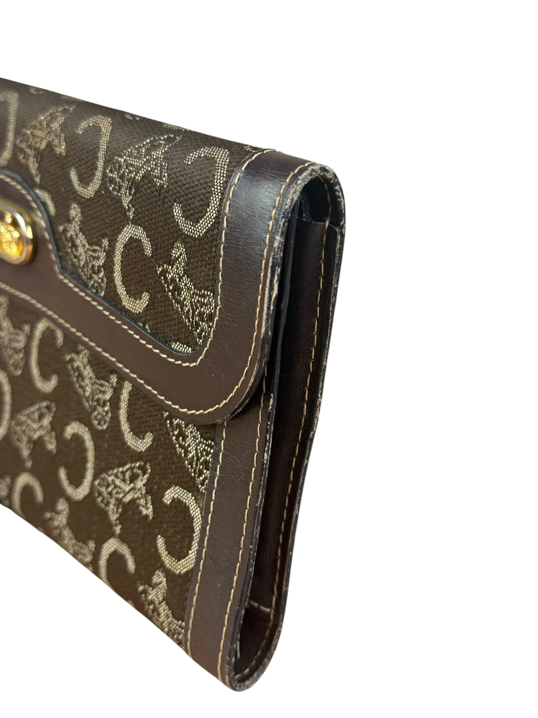 Celine Vintage Canvas Snap Trifold Wallet - Image 5