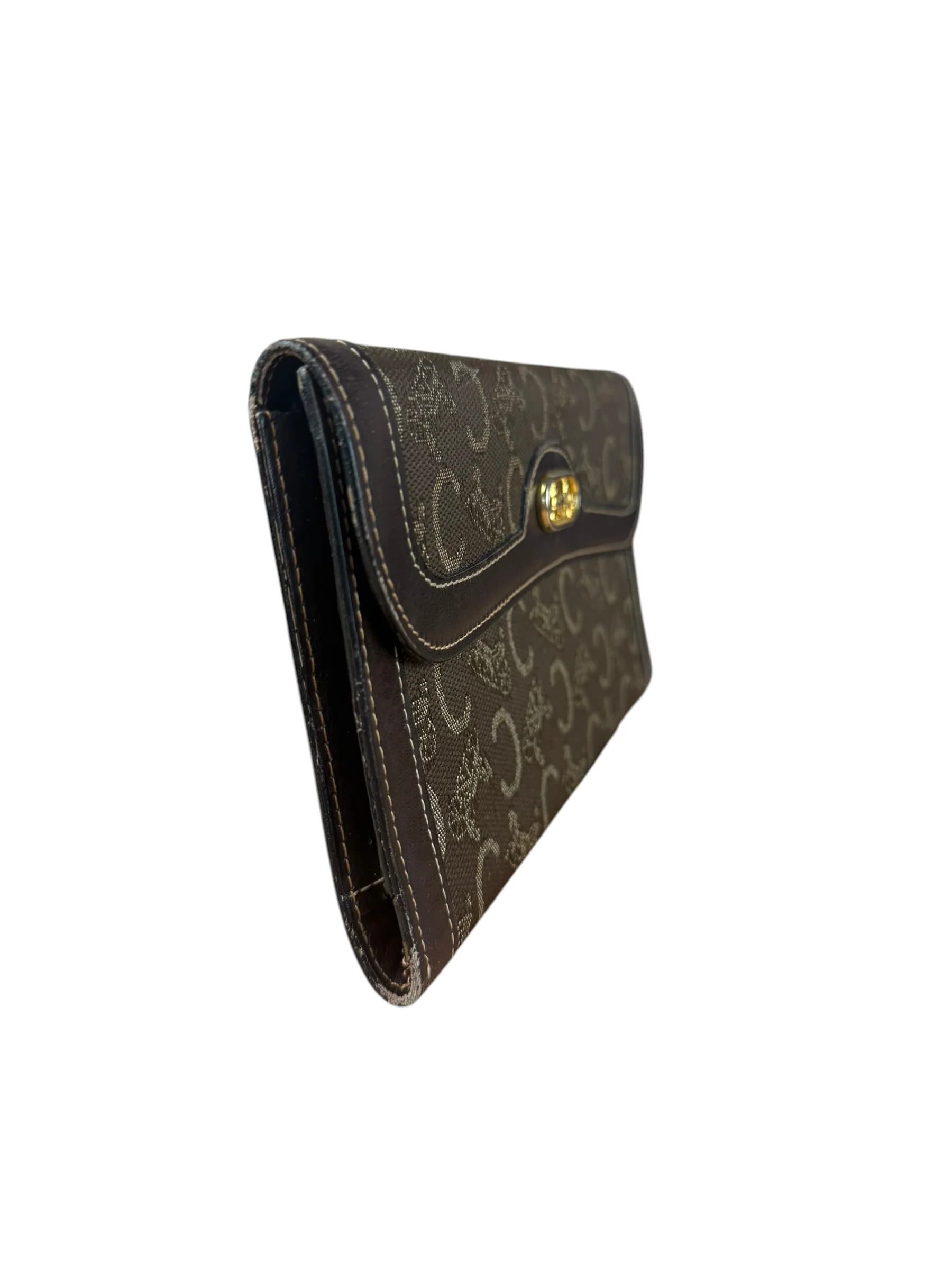 Celine Vintage Canvas Snap Trifold Wallet - Image 6