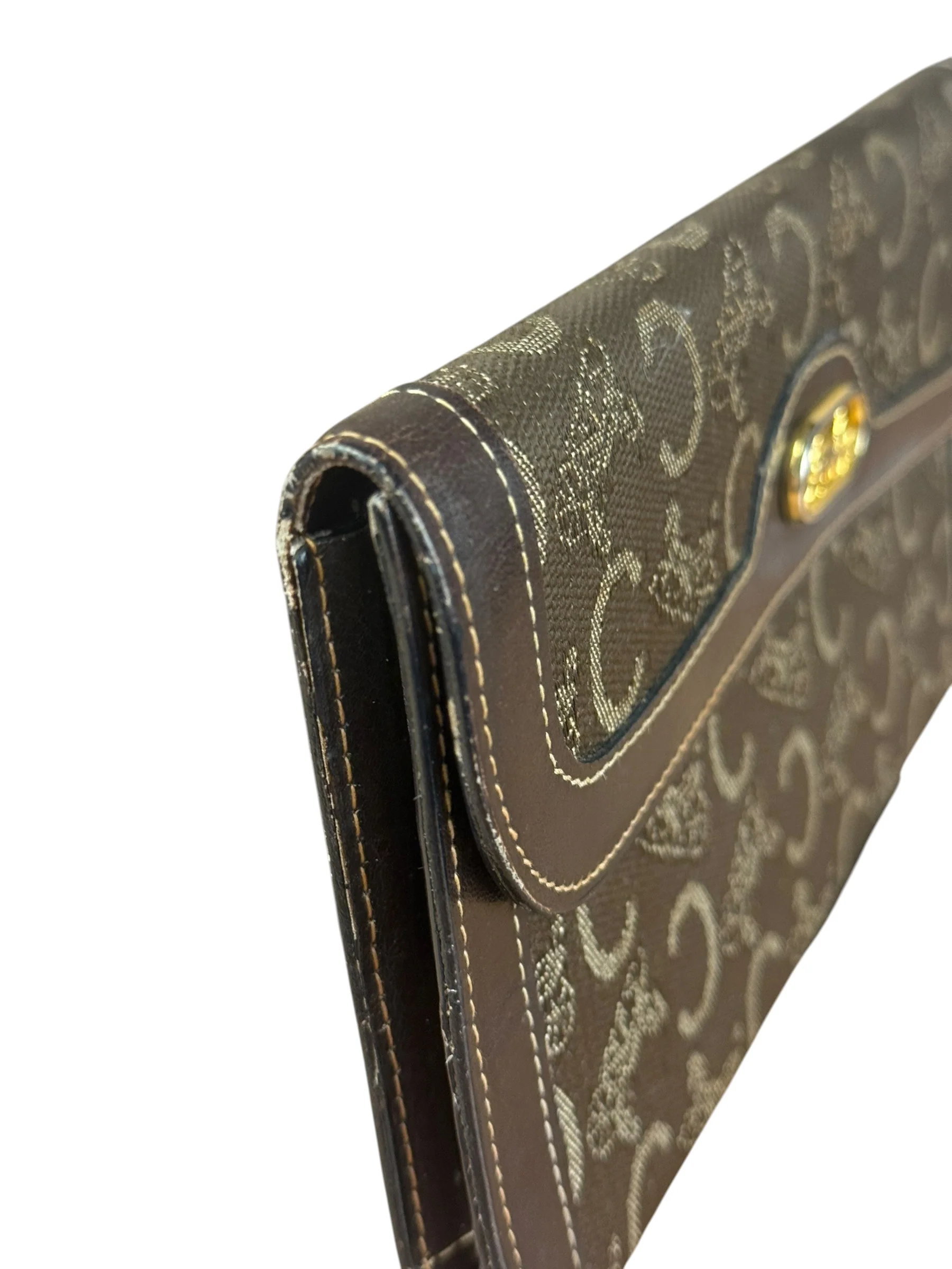 Celine Vintage Canvas Snap Trifold Wallet - Image 8