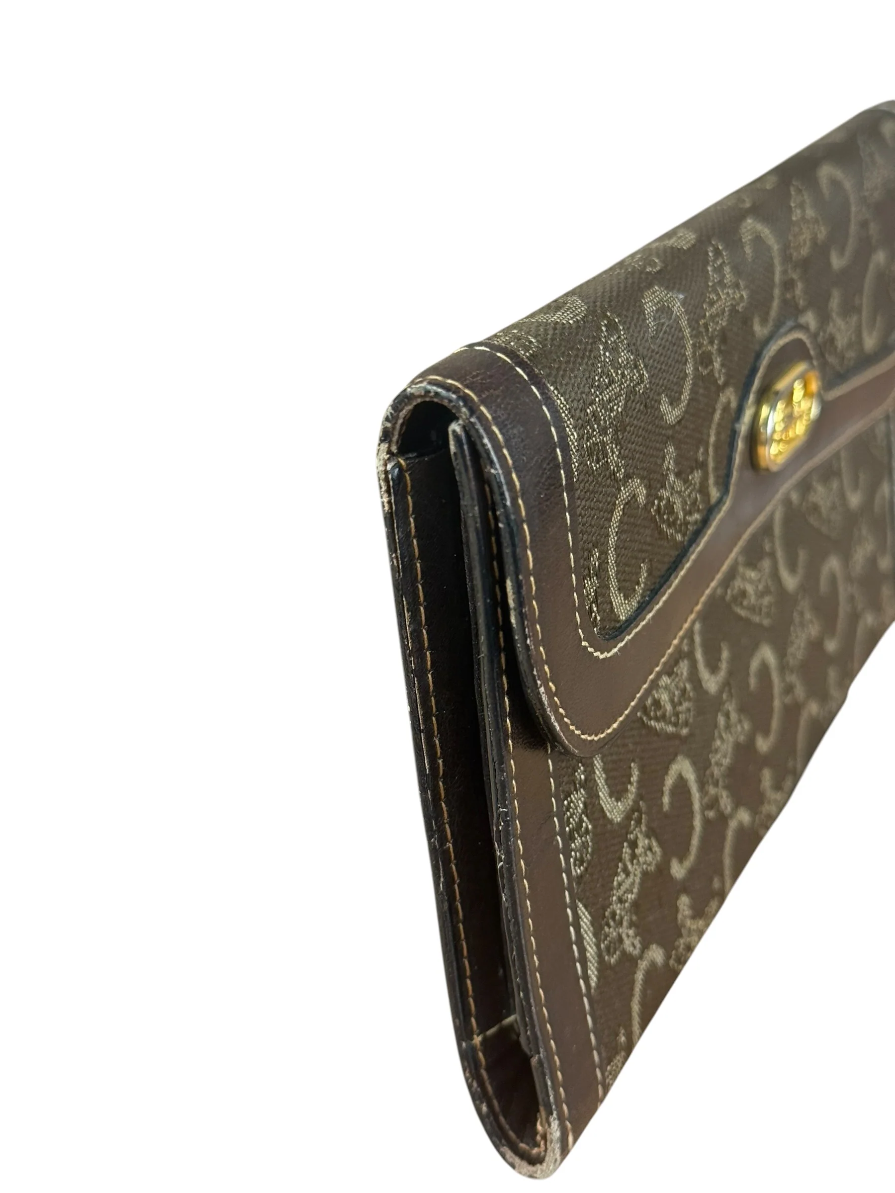 Celine Vintage Canvas Snap Trifold Wallet - Image 9