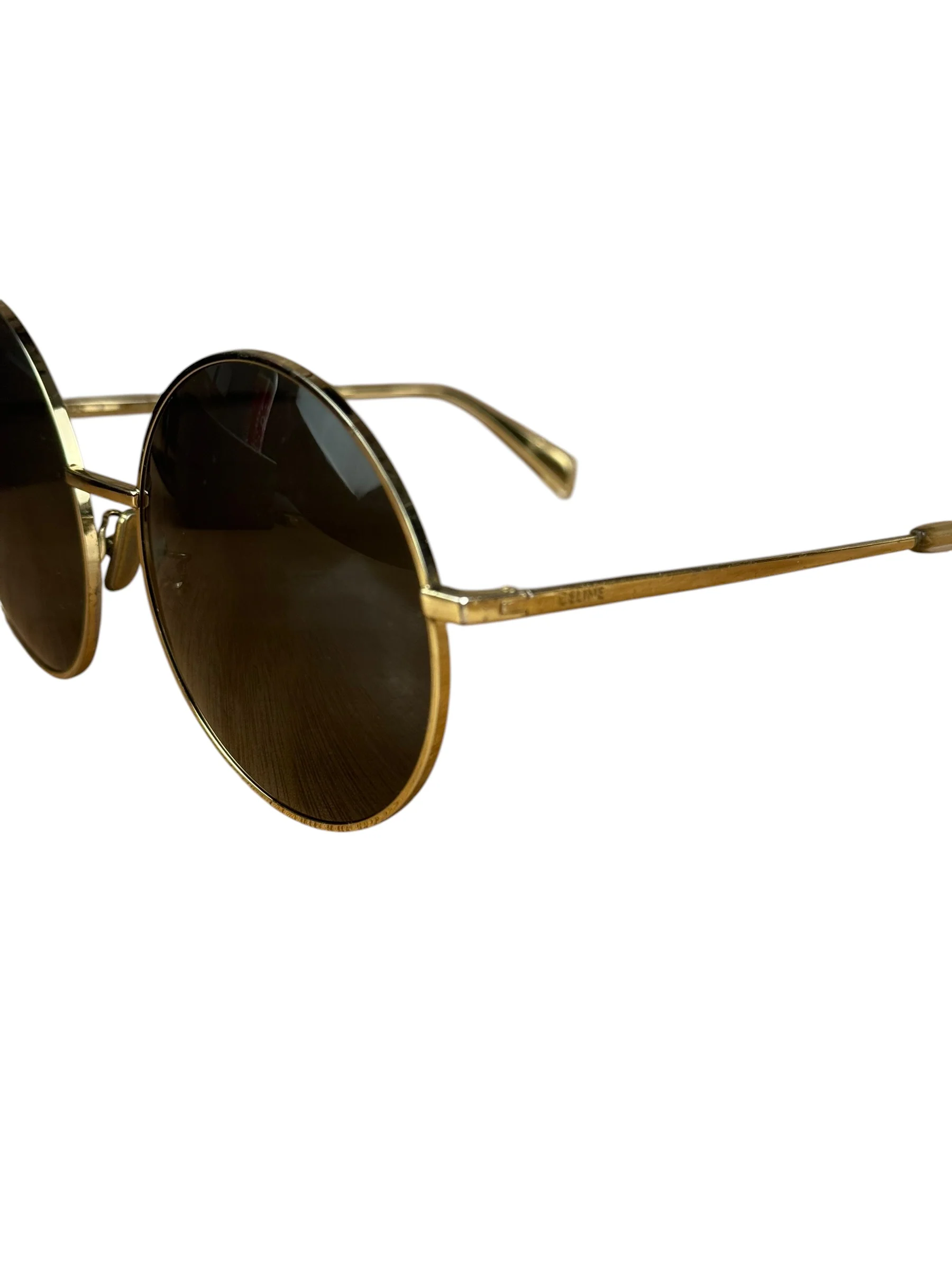 Celine Vintage Gold Round Frame Sunglasses - Image 4