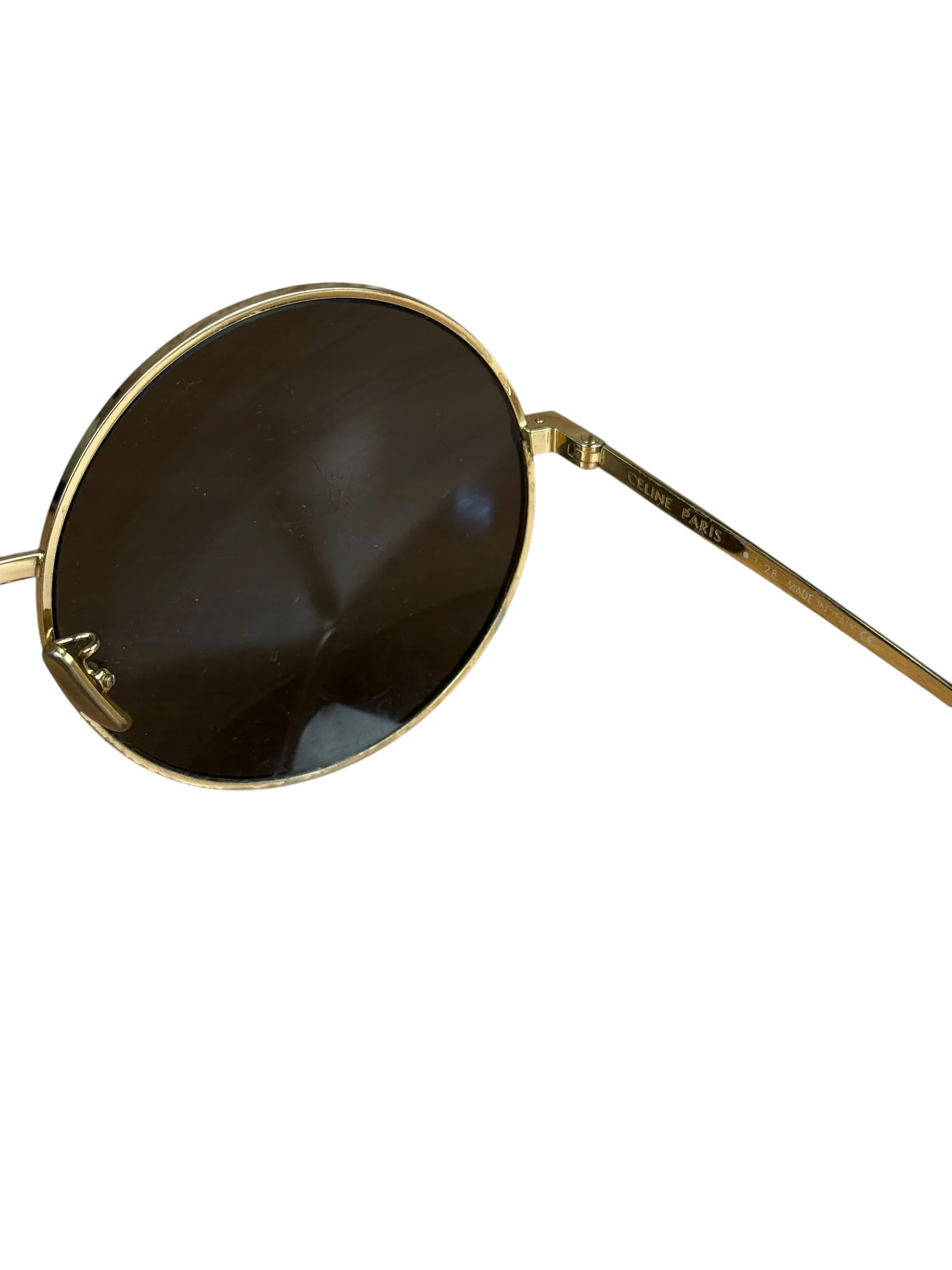Celine Vintage Gold Round Frame Sunglasses - Image 9