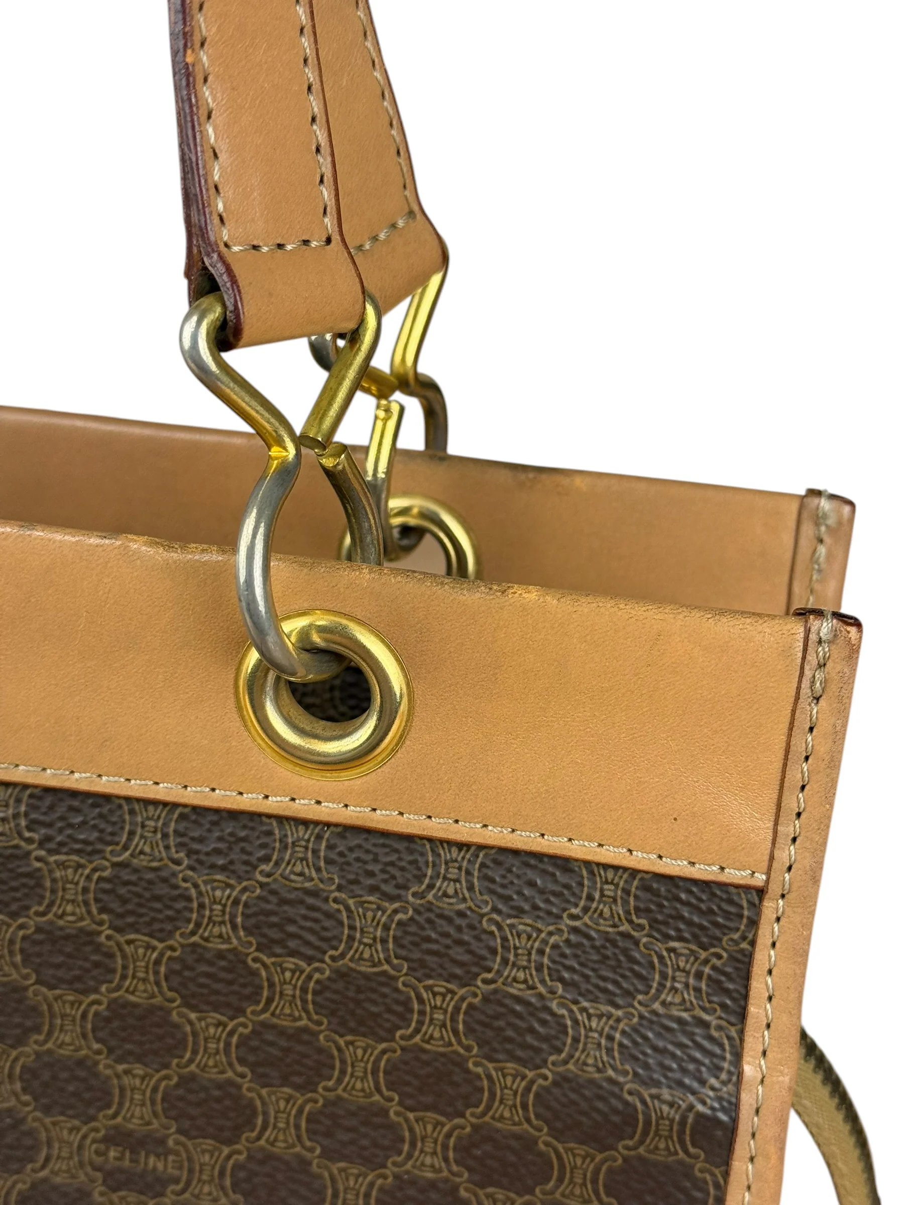 Celine Vintage Macadam Handbag - Image 4
