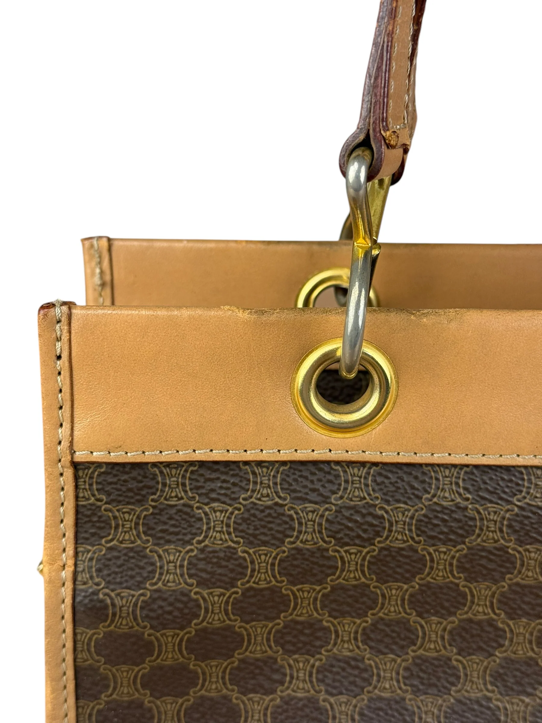 Celine Vintage Macadam Handbag - Image 5