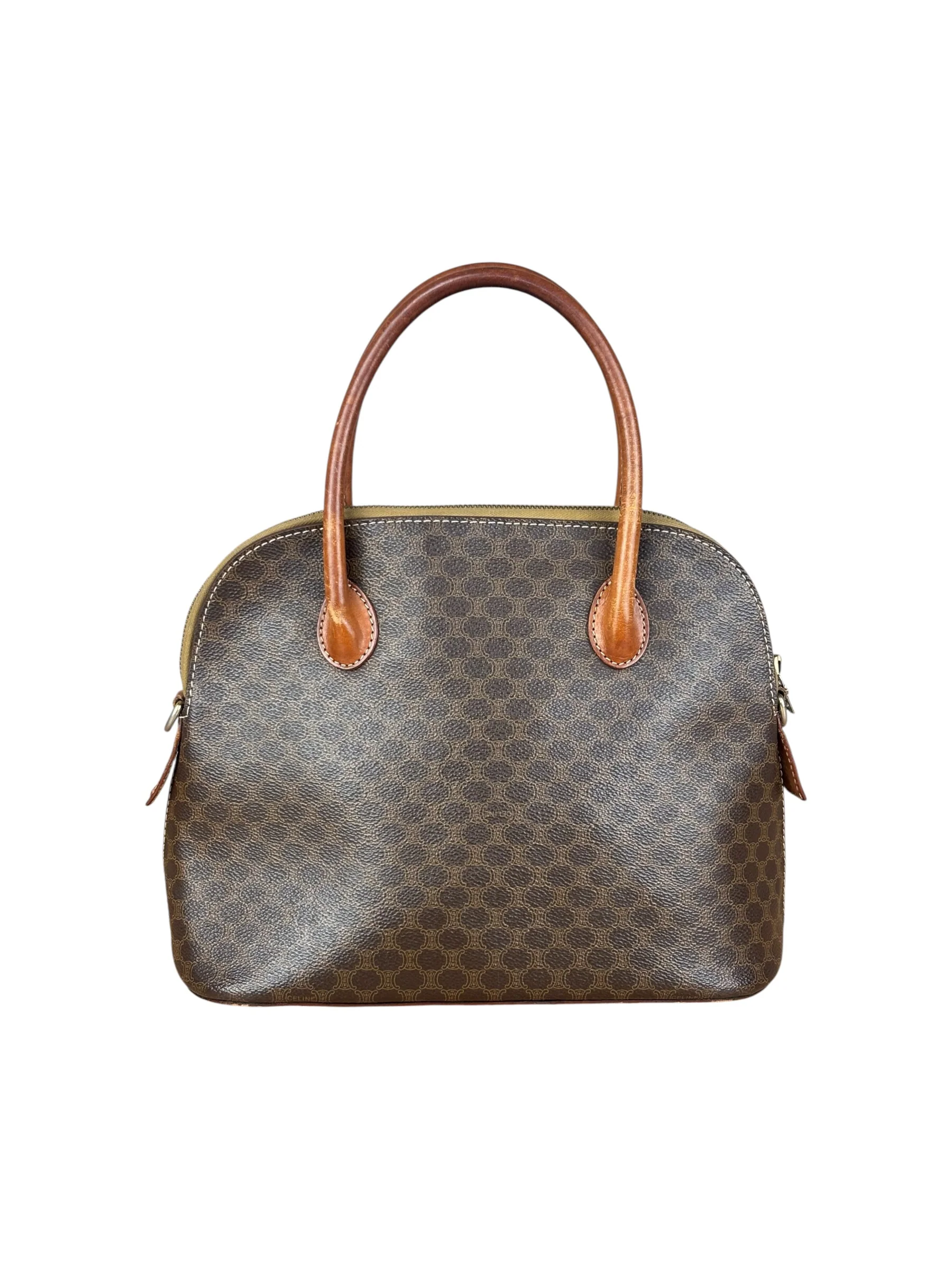 Celine Vintage Macadam Top Handle Bag - Image 3