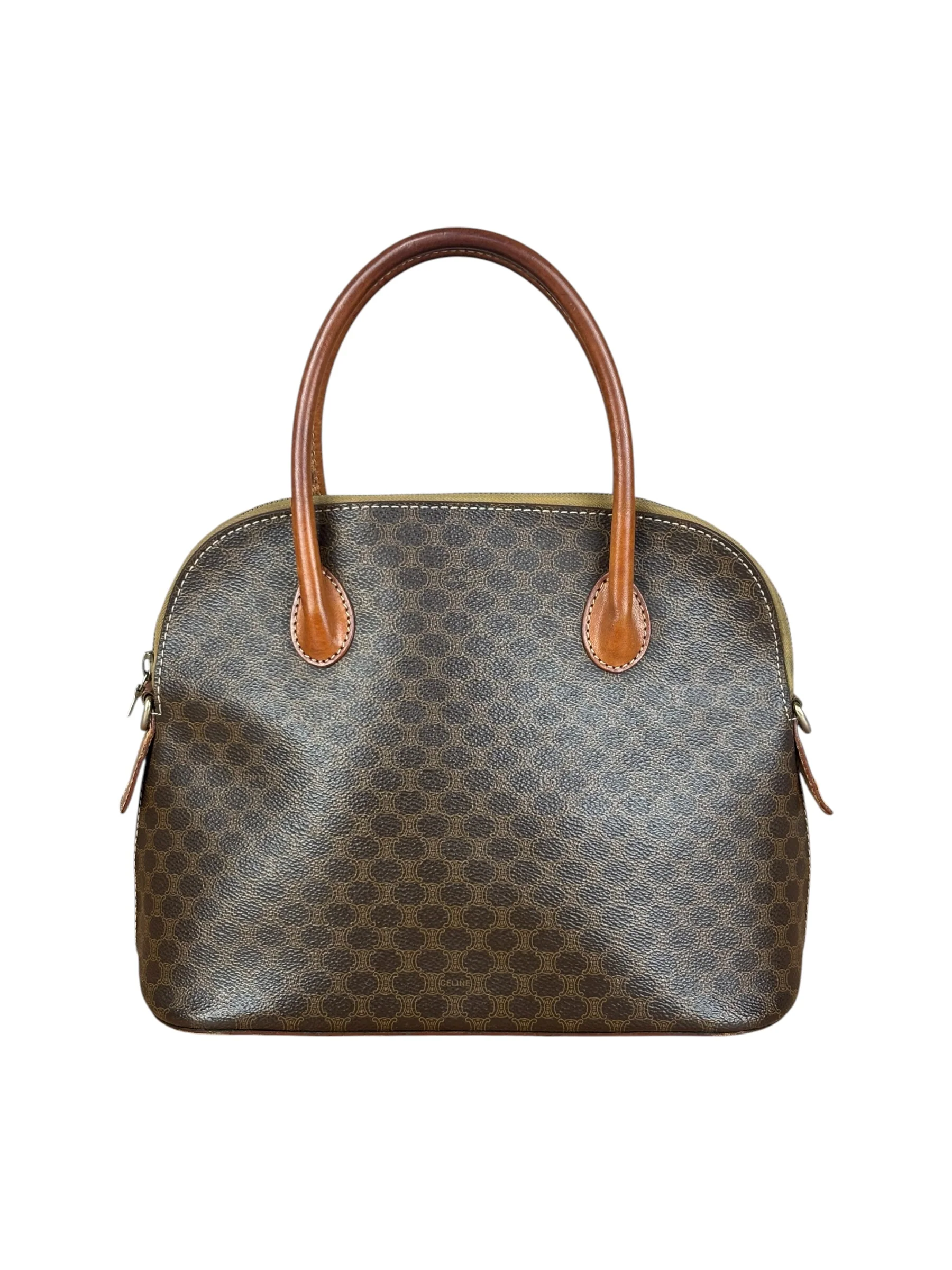 Celine Vintage Macadam Top Handle Bag - Image 4