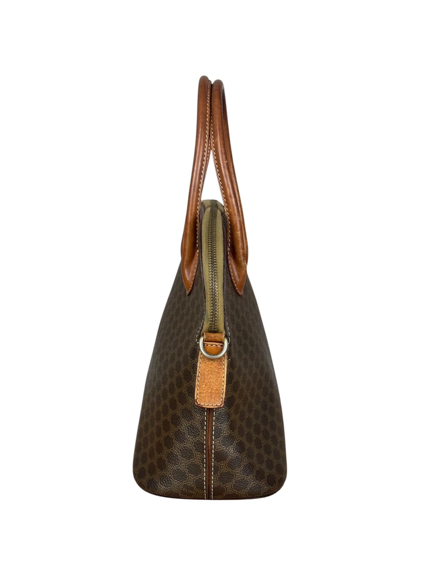 Celine Vintage Macadam Top Handle Bag - Image 6