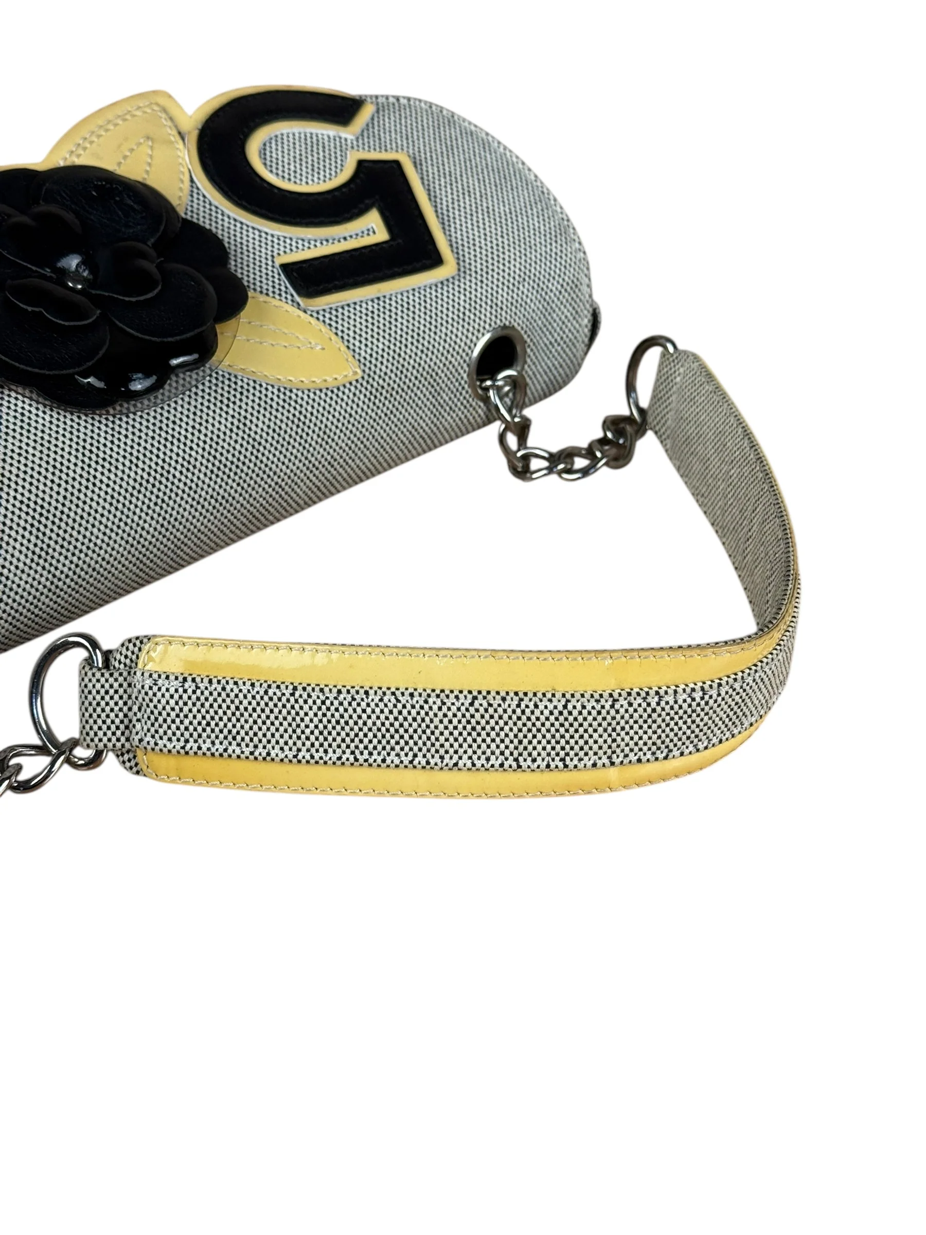 Chanel 2005 Canvas Camellia No. 5 Flap Shoulder Bag - Image 12