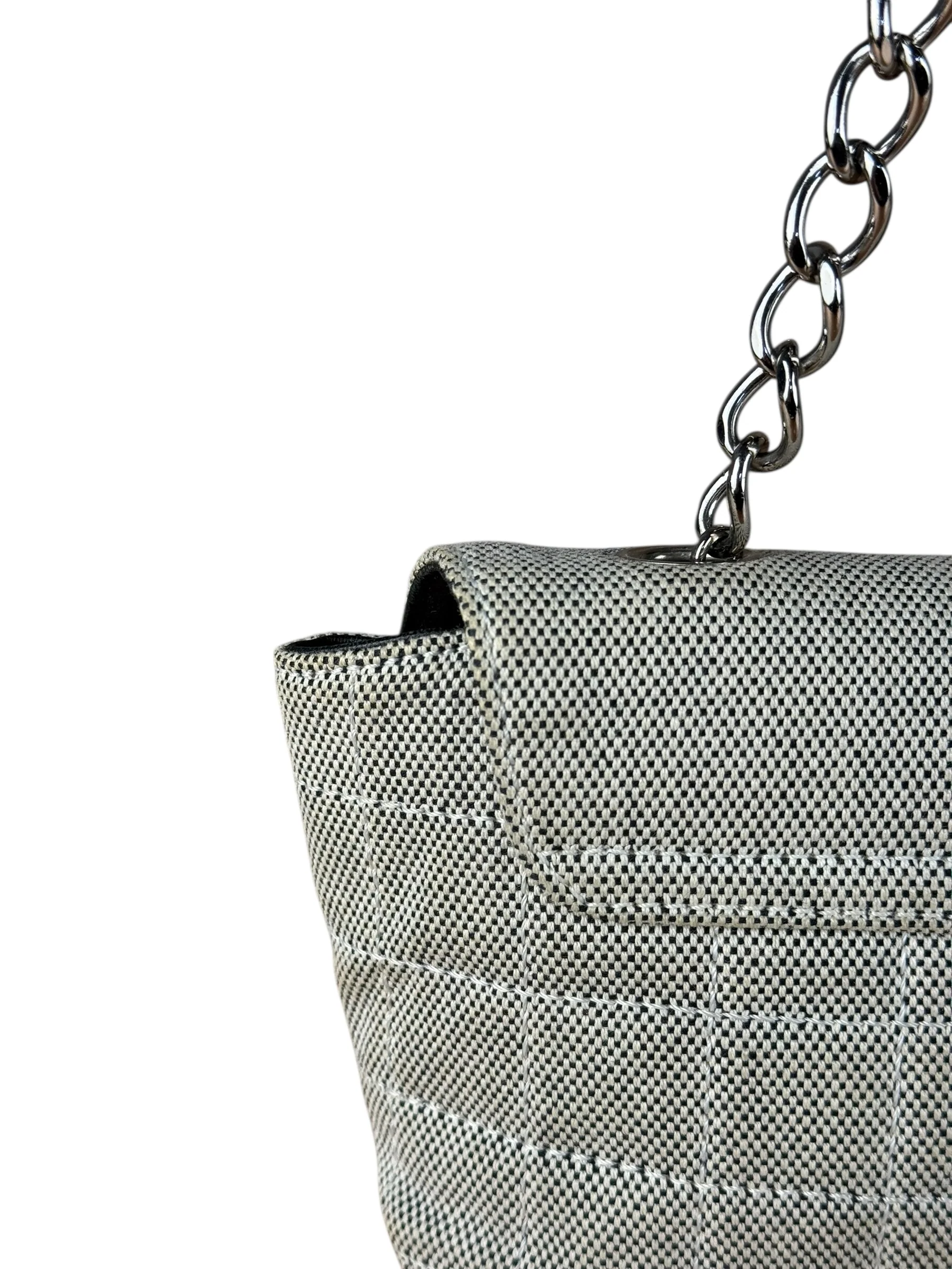 Chanel 2005 Canvas Camellia No. 5 Flap Shoulder Bag - Image 14