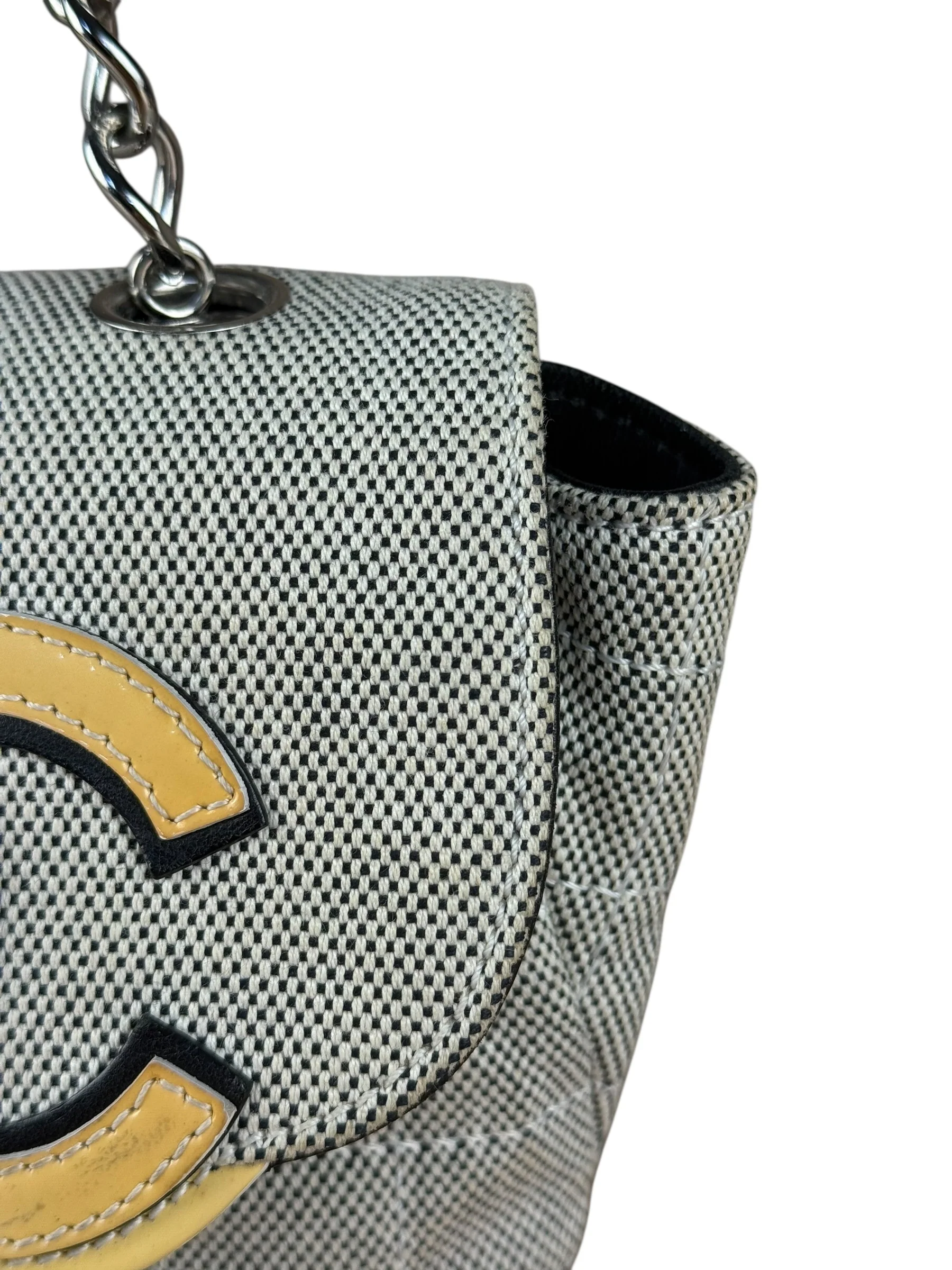 Chanel 2005 Canvas Camellia No. 5 Flap Shoulder Bag - Image 18