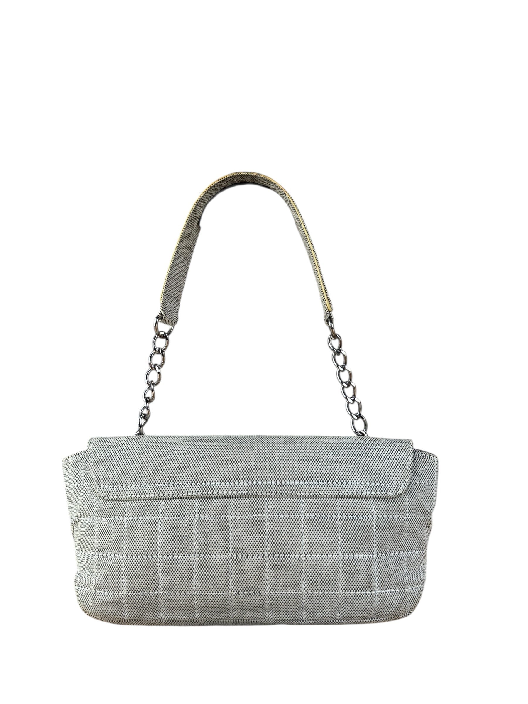 Chanel 2005 Canvas Camellia No. 5 Flap Shoulder Bag - Image 6