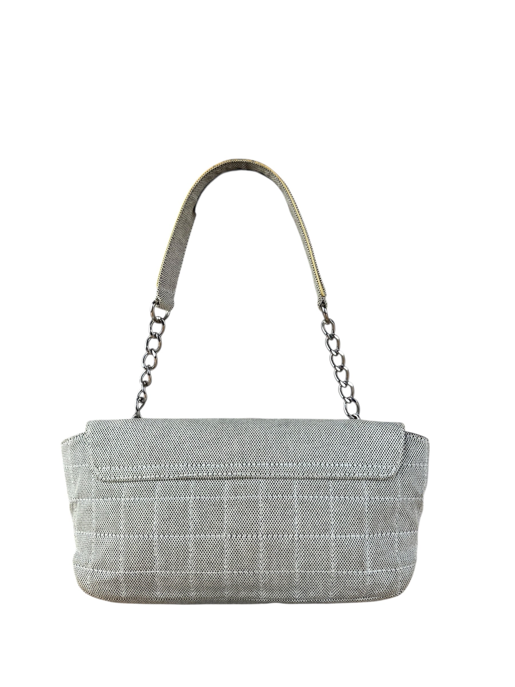 Chanel 2005 Canvas Camellia No. 5 Flap Shoulder Bag - Image 7