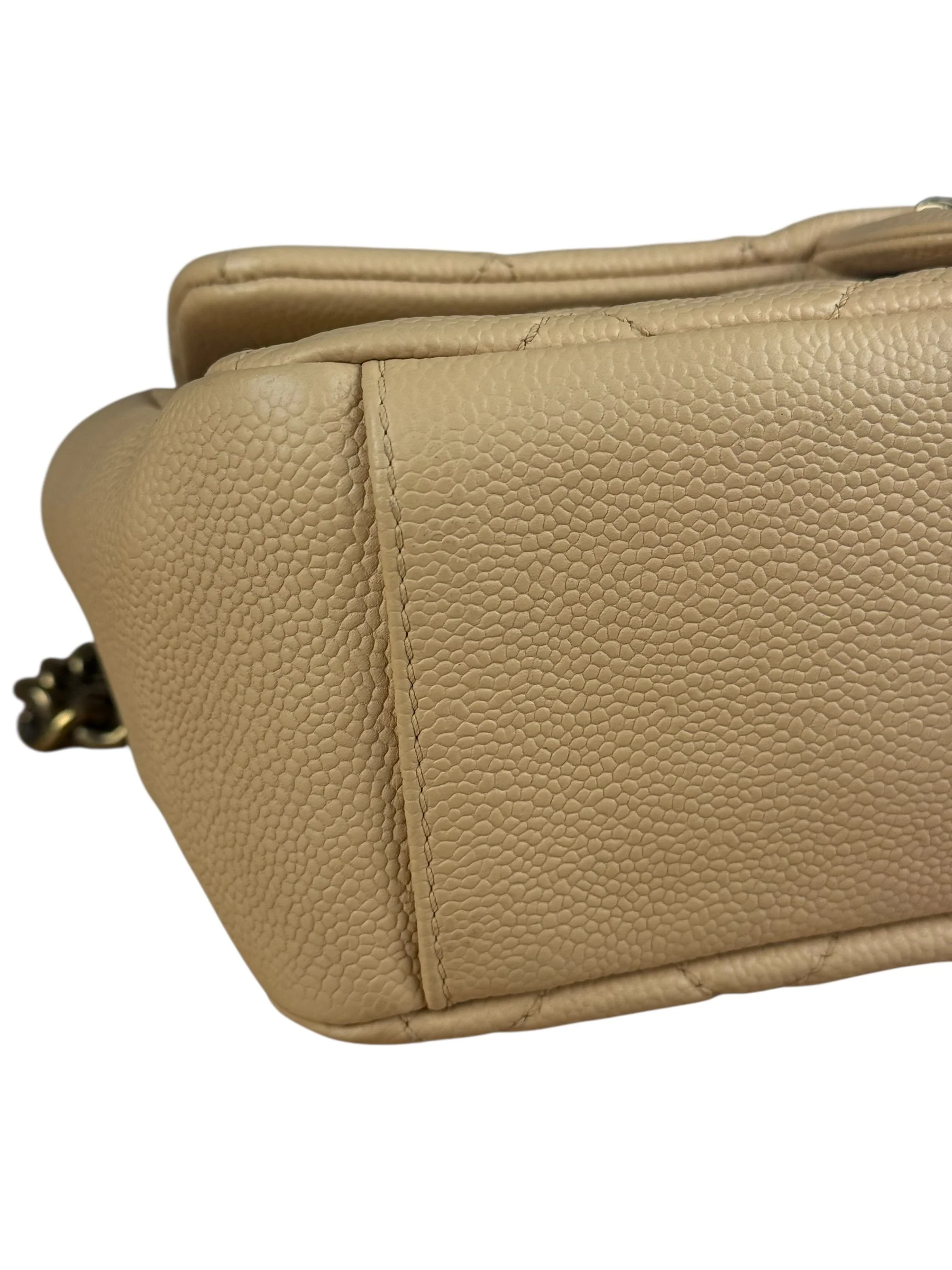 Chanel 2012 Diamond Chain Beige Single Flap - Image 11