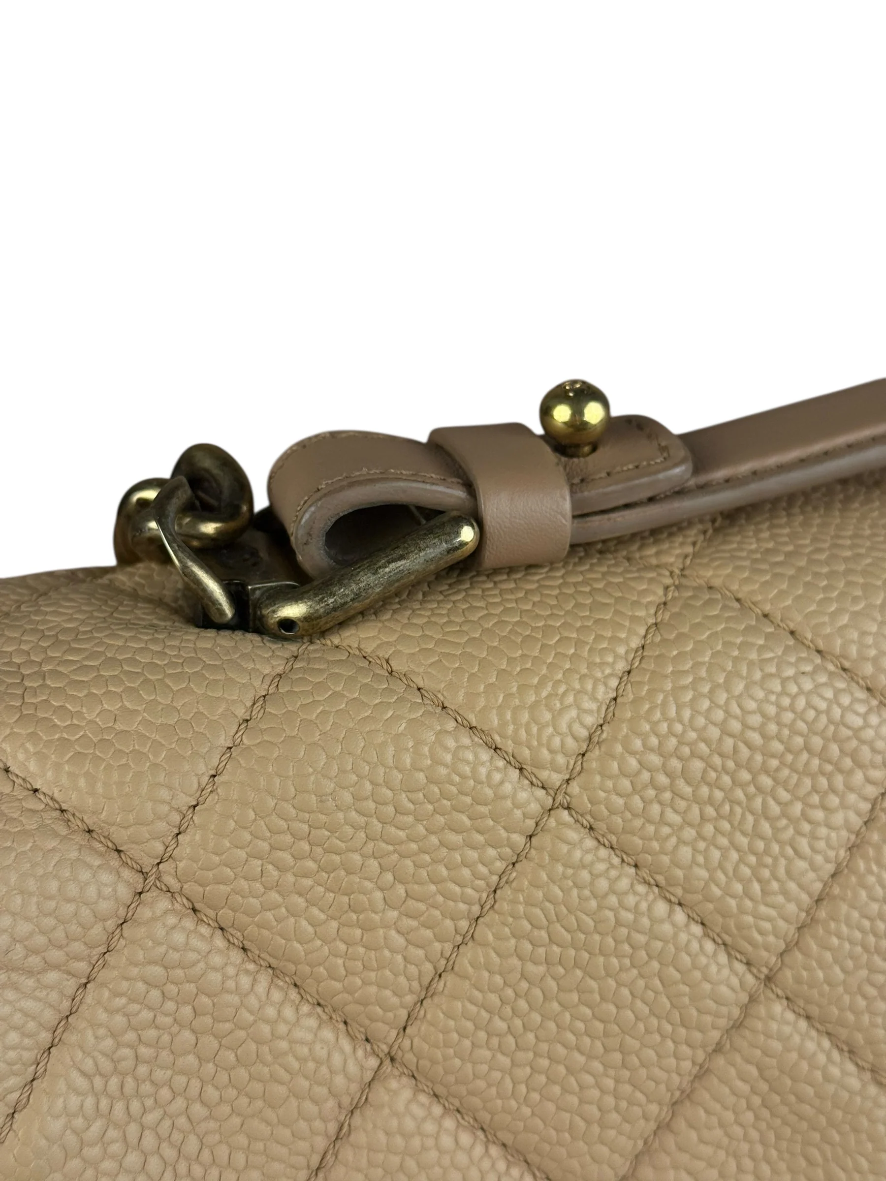 Chanel 2012 Diamond Chain Beige Single Flap - Image 12