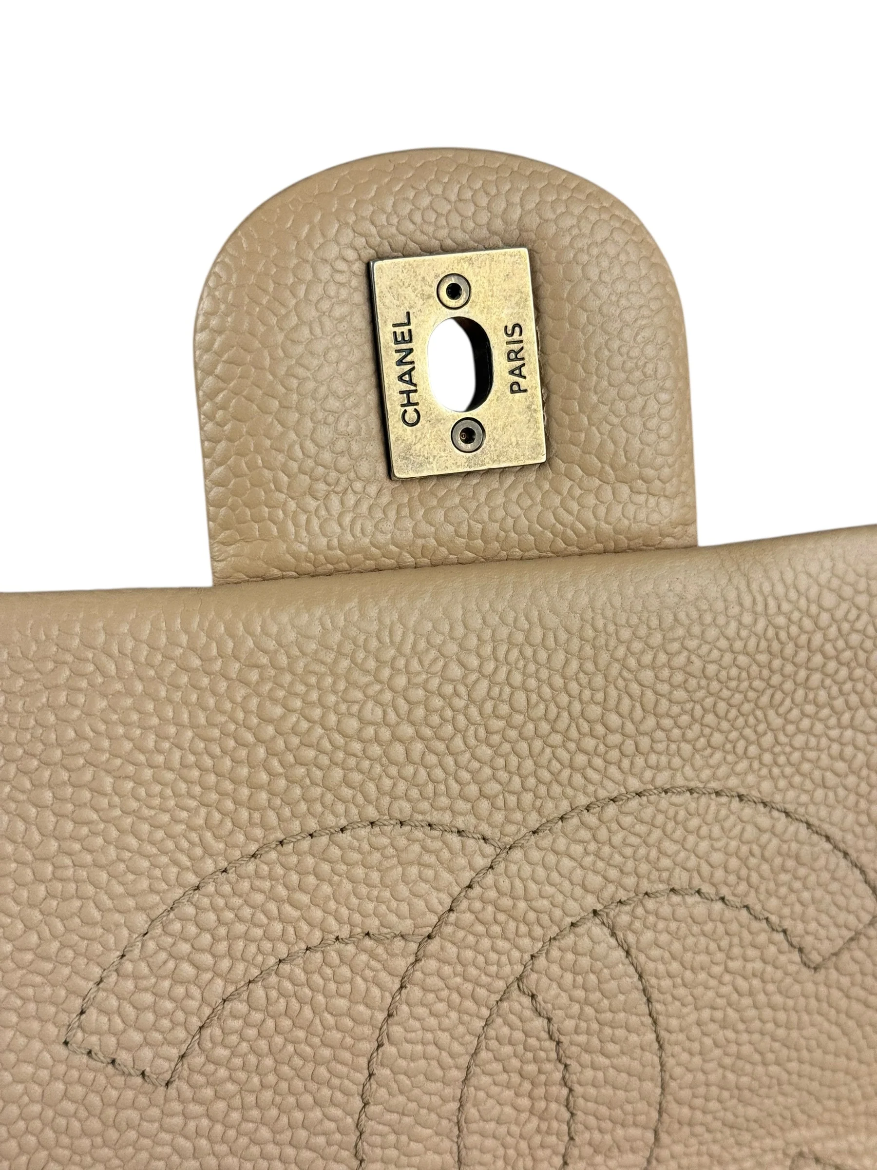 Chanel 2012 Diamond Chain Beige Single Flap - Image 14
