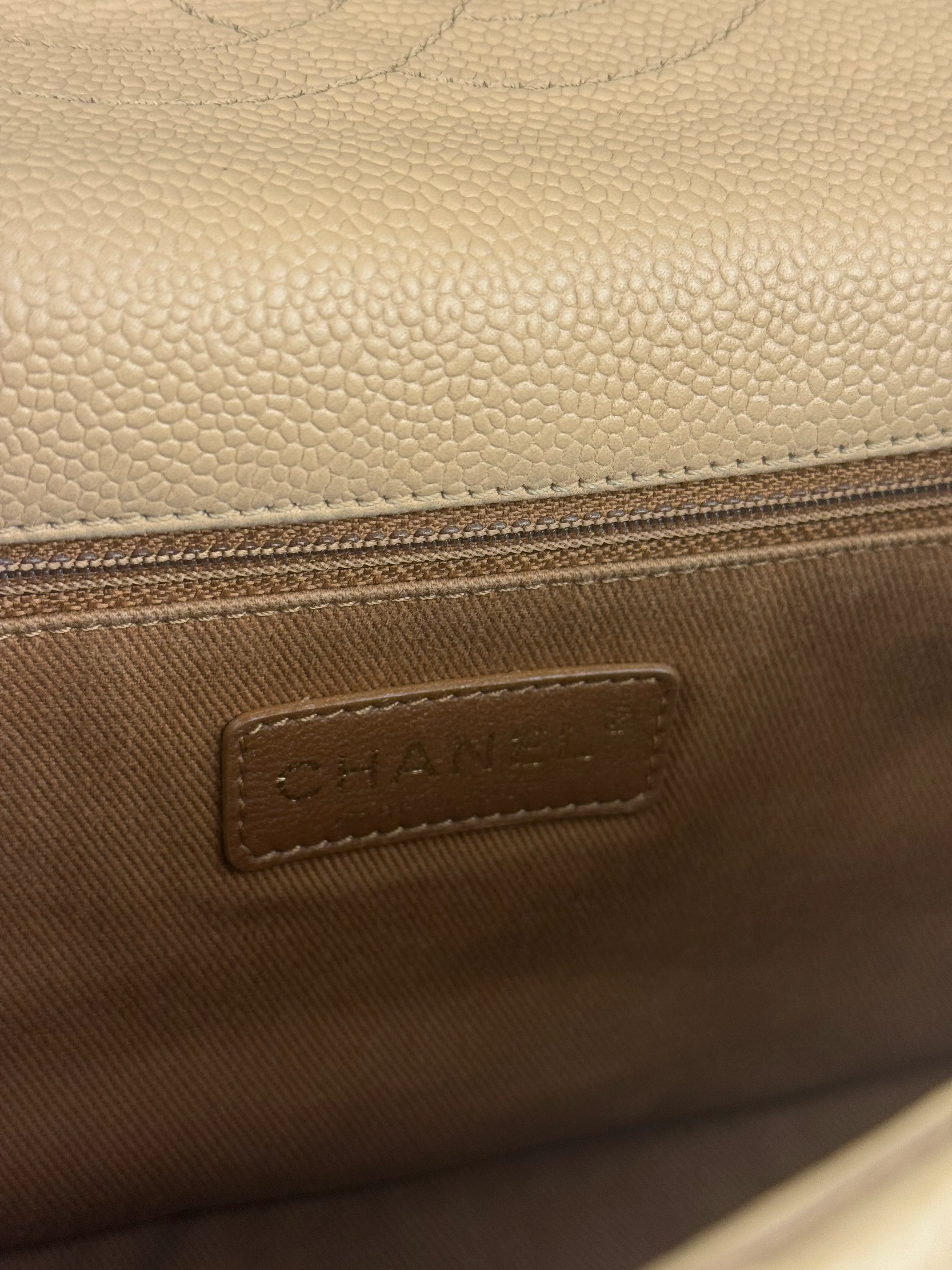 Chanel 2012 Diamond Chain Beige Single Flap - Image 15