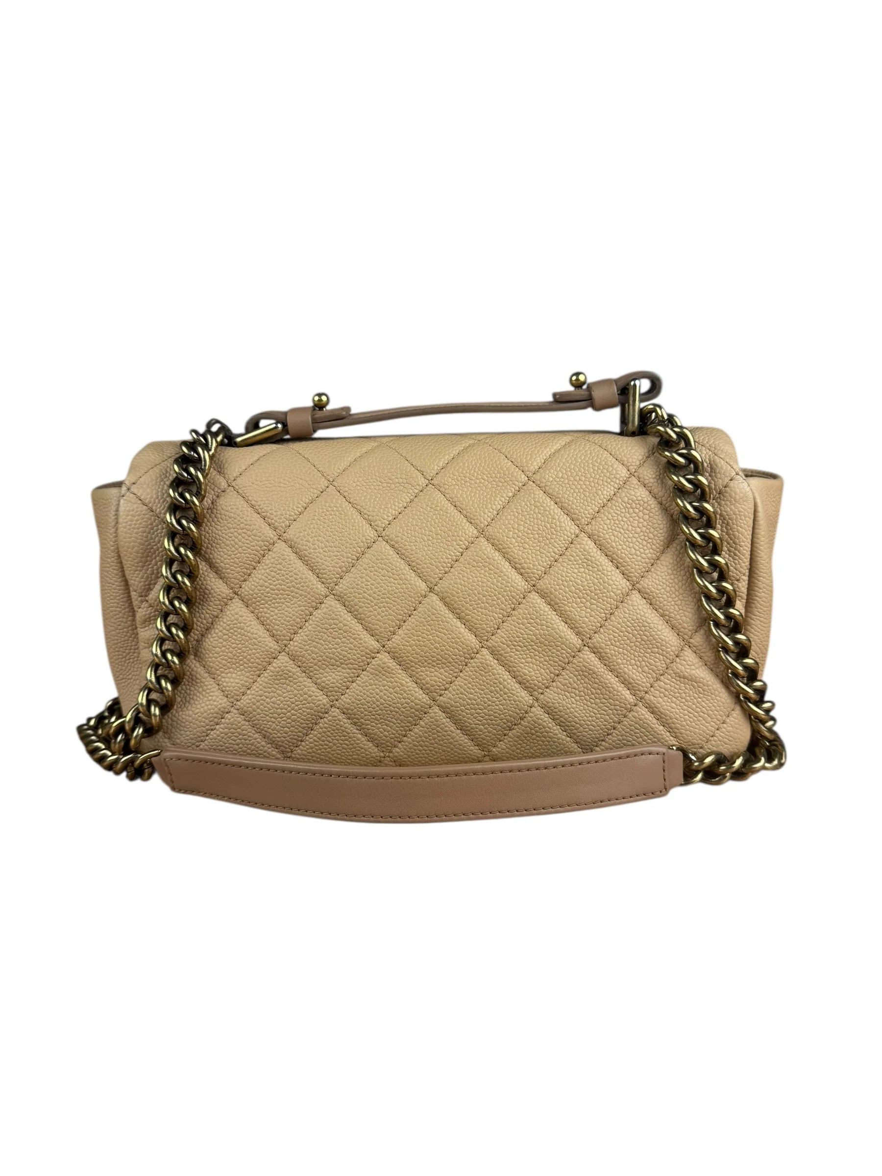 Chanel 2012 Diamond Chain Beige Single Flap - Image 8