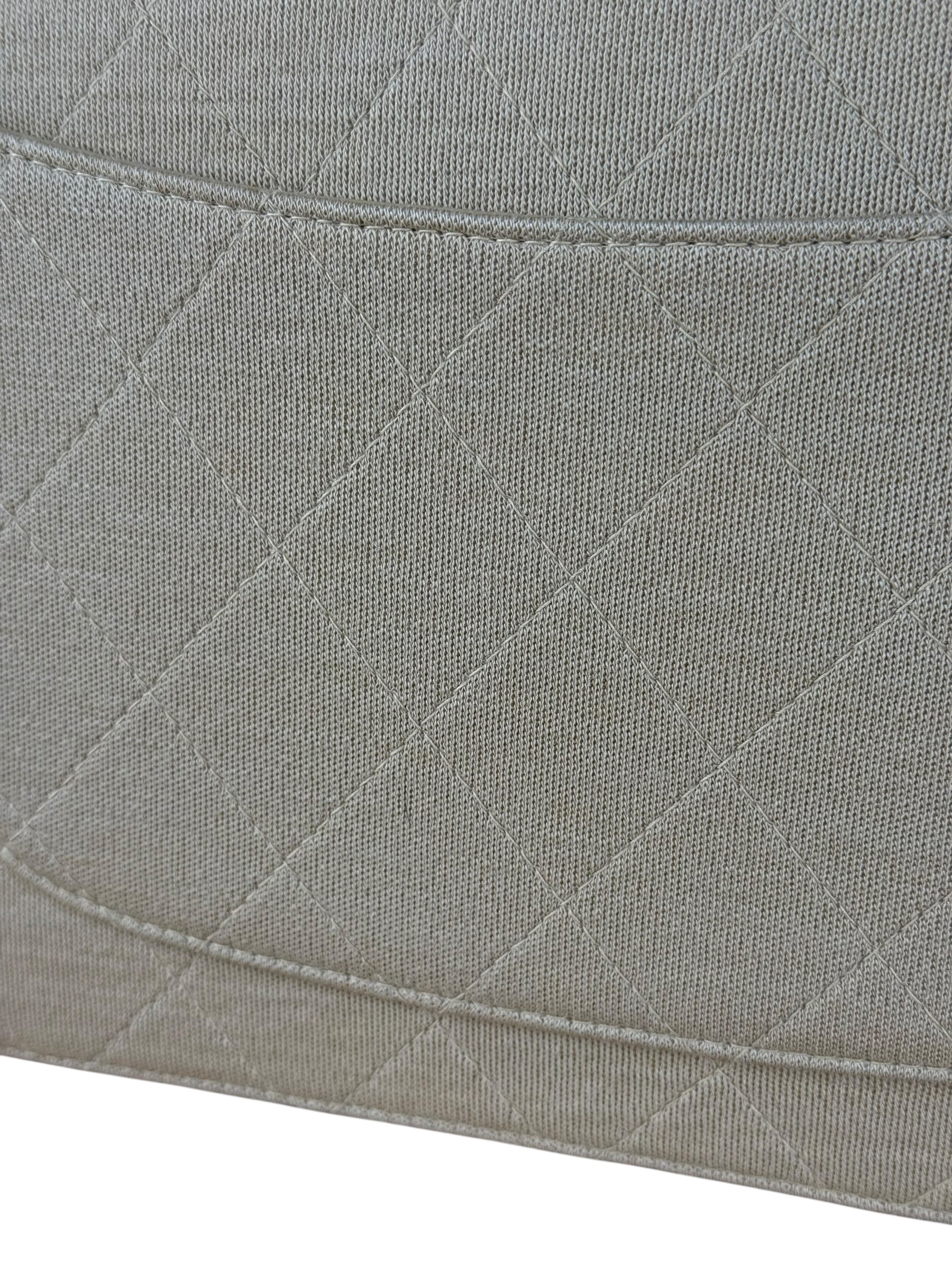 Chanel Beige Quilted Canvas Chain Flap Bag 1998 - Image 8