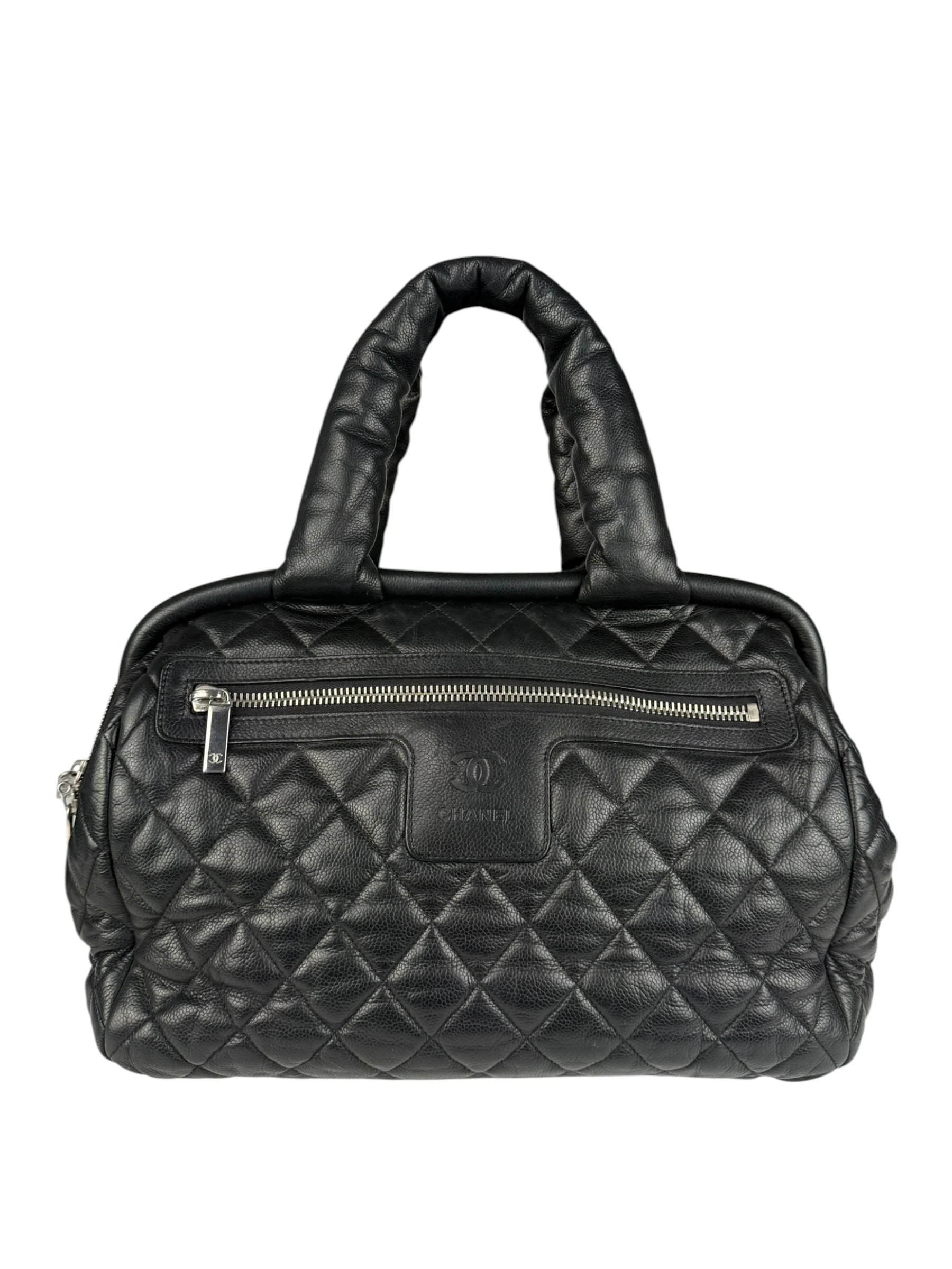 Chanel Black Caviar Quilted Coco Cocoon Bowler Bag 2009