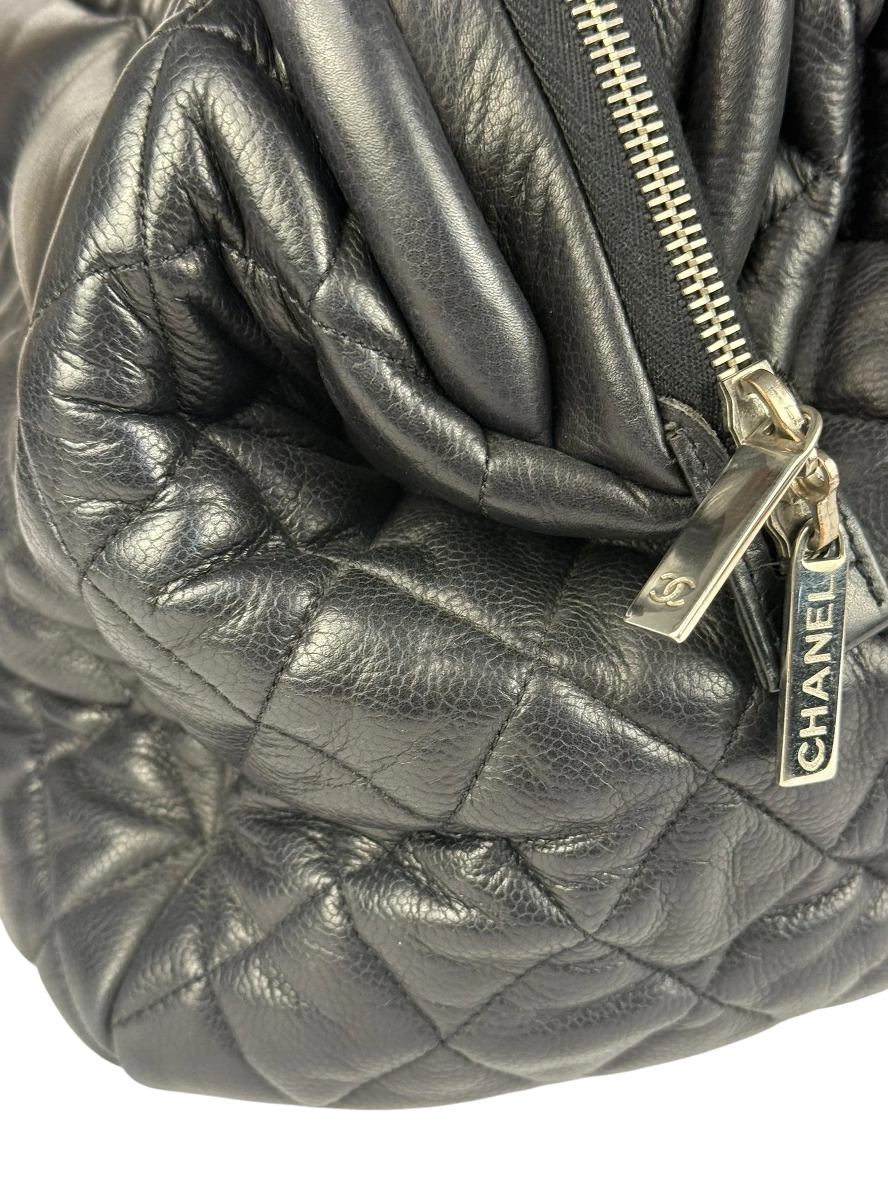 Chanel Black Caviar Quilted Coco Cocoon Bowler Bag 2009 - Image 10