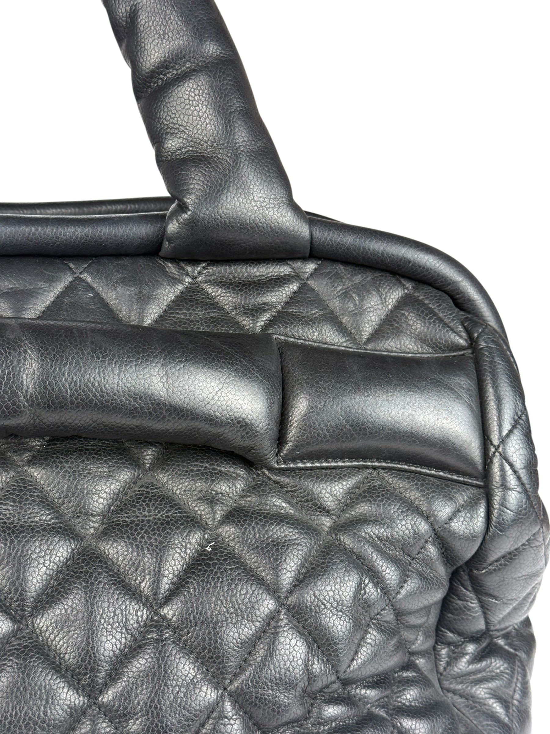 Chanel Black Caviar Quilted Coco Cocoon Bowler Bag 2009 - Image 12